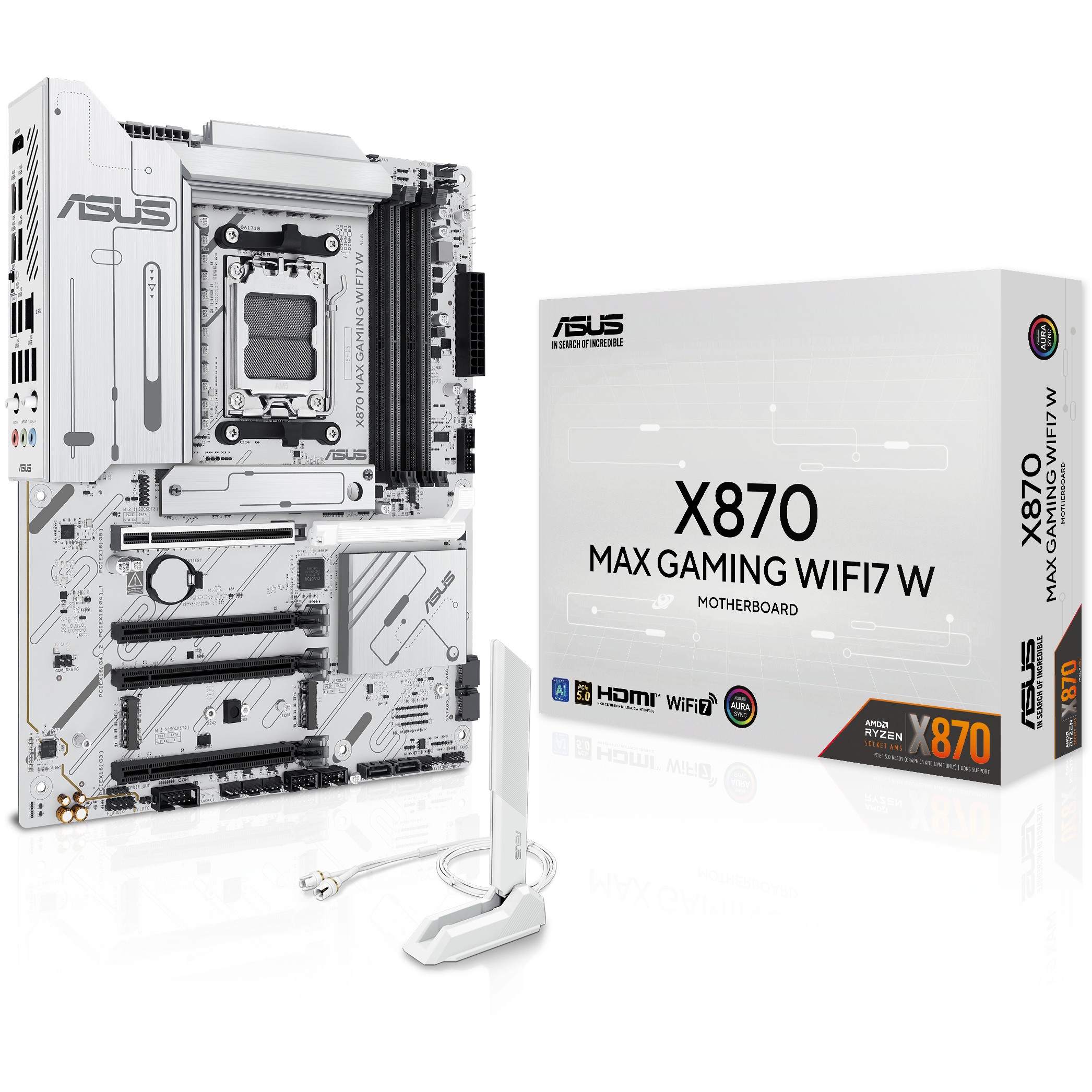 Matična ploča ASUS X870 MAX GAMING WIFI7 (Socket AM5, ATX, AMD X870)-0