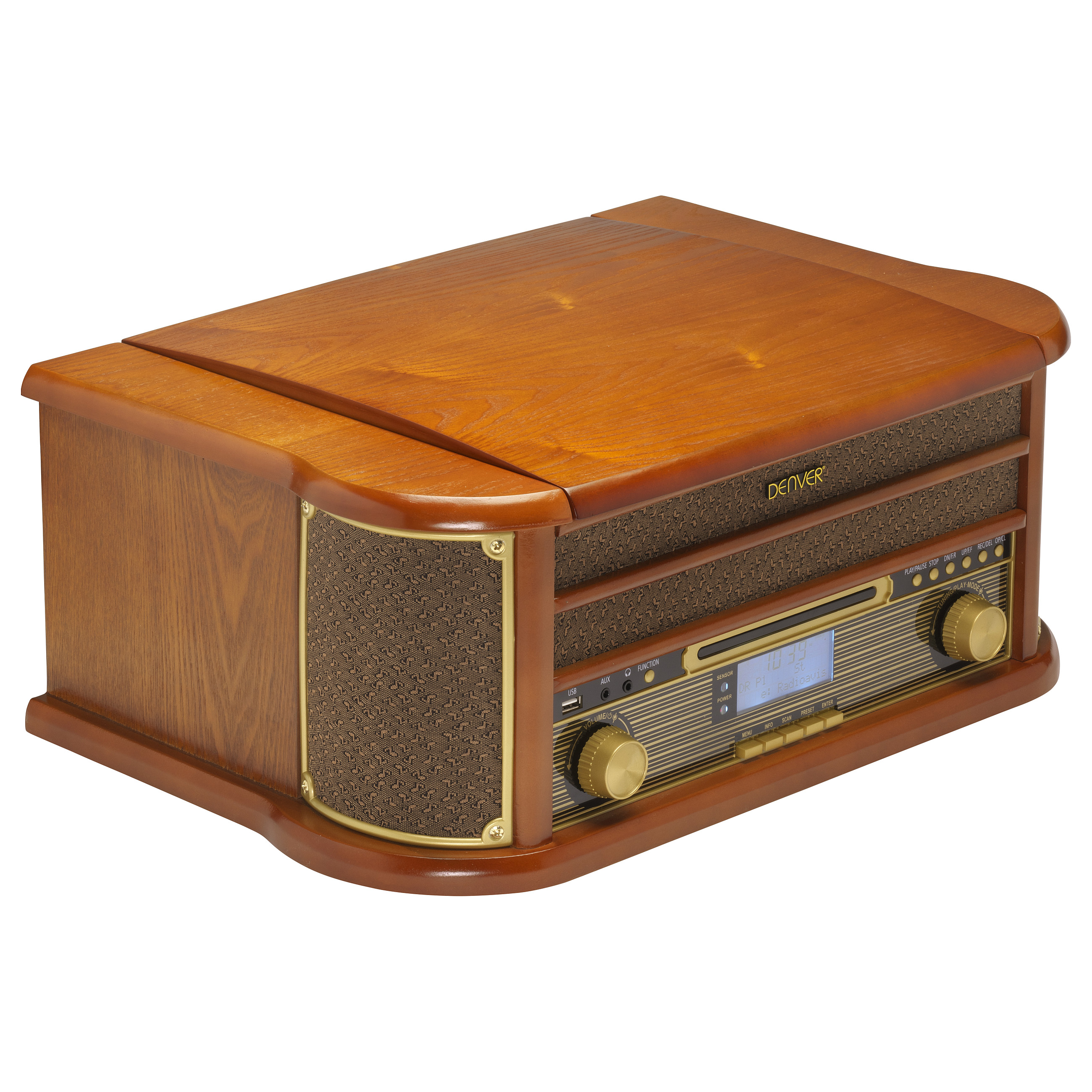 Glazbena linija DENVER MRD-51 (Gramofon, CD, Kazeta, DAB+/FM, Bluetooth, USB)-1