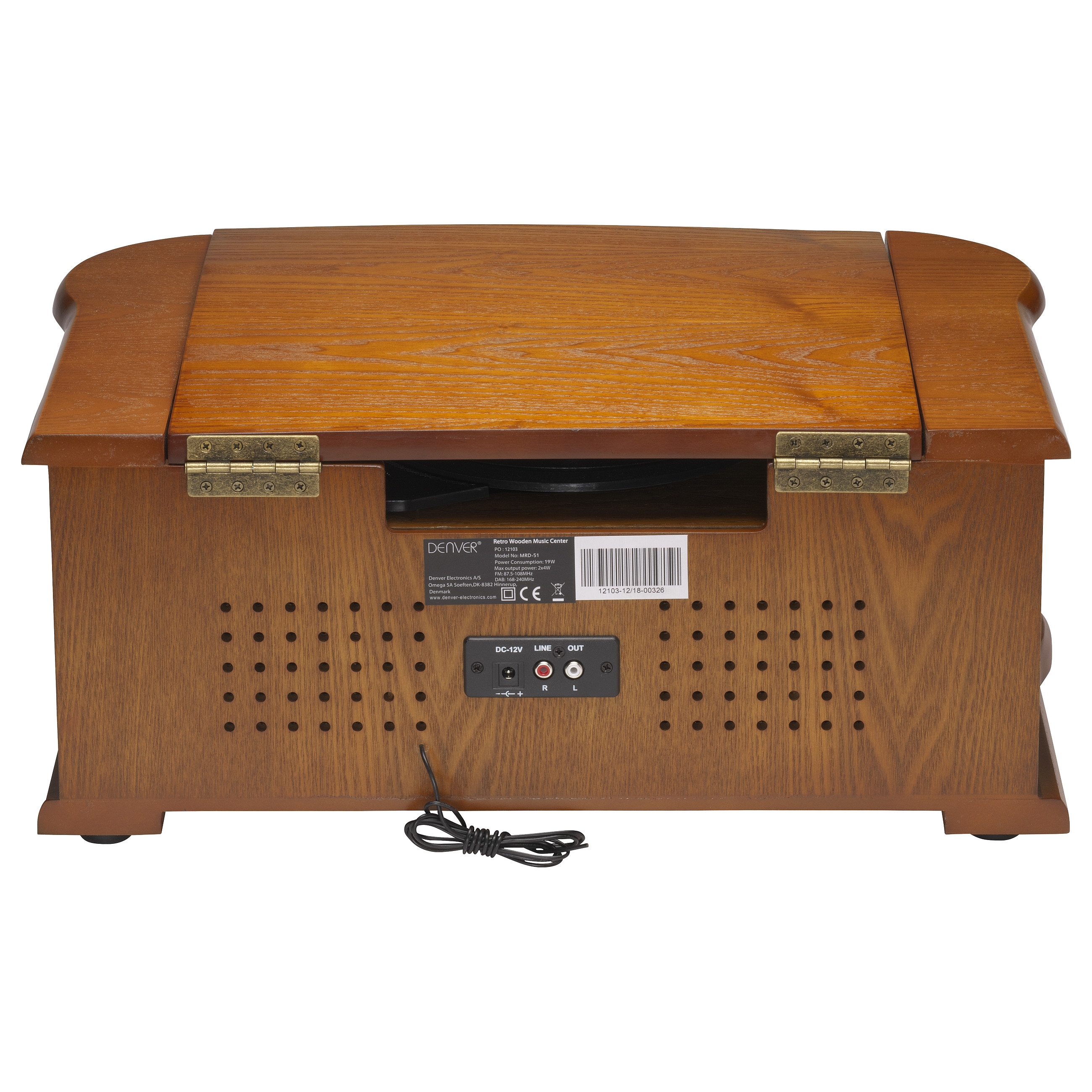 Glazbena linija DENVER MRD-51 (Gramofon, CD, Kazeta, DAB+/FM, Bluetooth, USB)-3