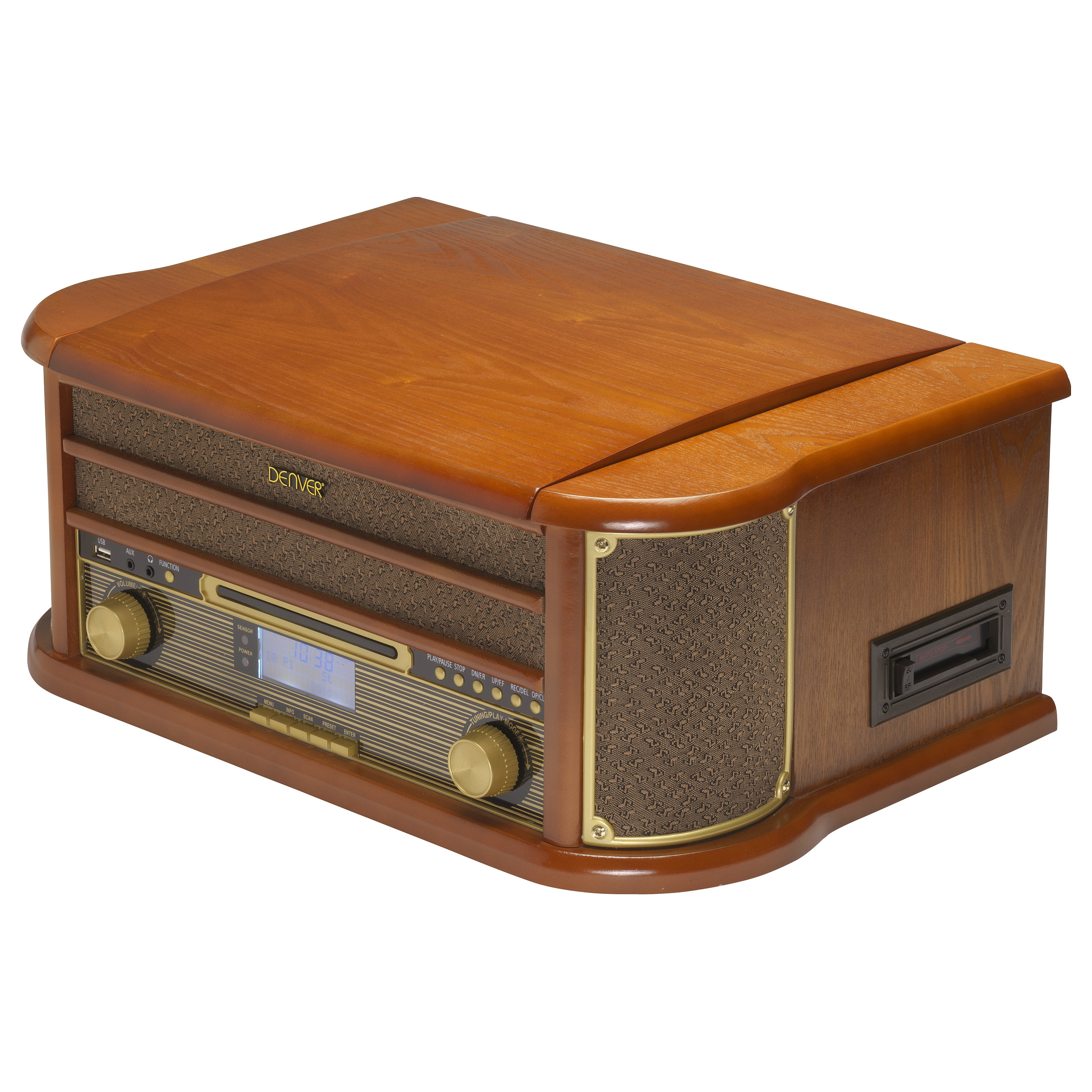Glazbena linija DENVER MRD-51 (Gramofon, CD, Kazeta, DAB+/FM, Bluetooth, USB)-4