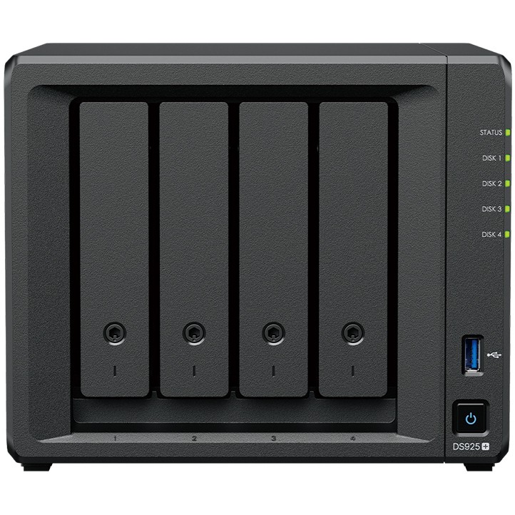 NAS SYNOLOGY DS925+ Tower 4x (3.5" SATA HDD) AMD Ryzer V1500B 4 GB DDR4 ECC SODIMM (max. 32GB)-1