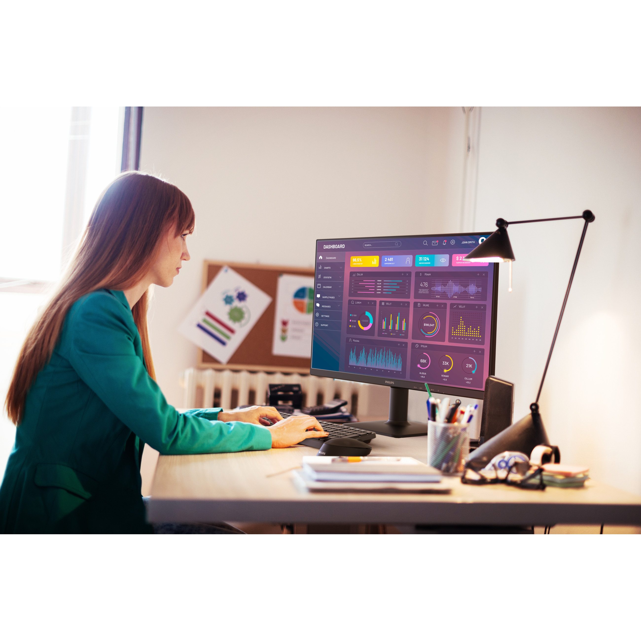 Monitor PHILIPS 1000 series 27E2N1100L/00 68.6 cm (27") 1920 x 1080 Full HD-10