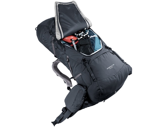 Ruksak za planinarenje DEUTER Aircontact Pro 85+10 crna boja-2