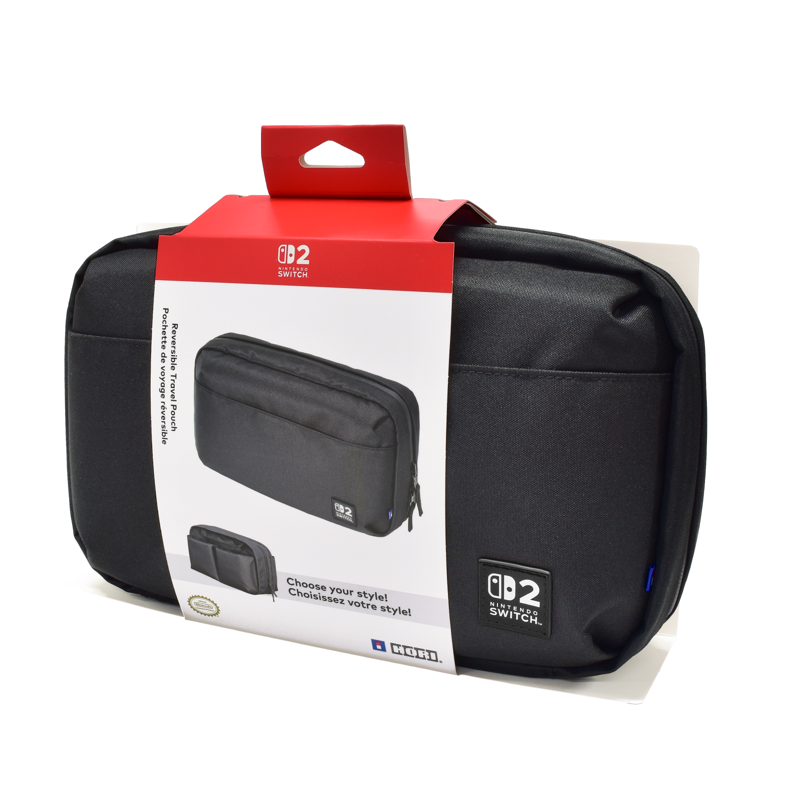 Dvostrana torba za Nintendo Switch 2 HORI reversible travel pouch black-4
