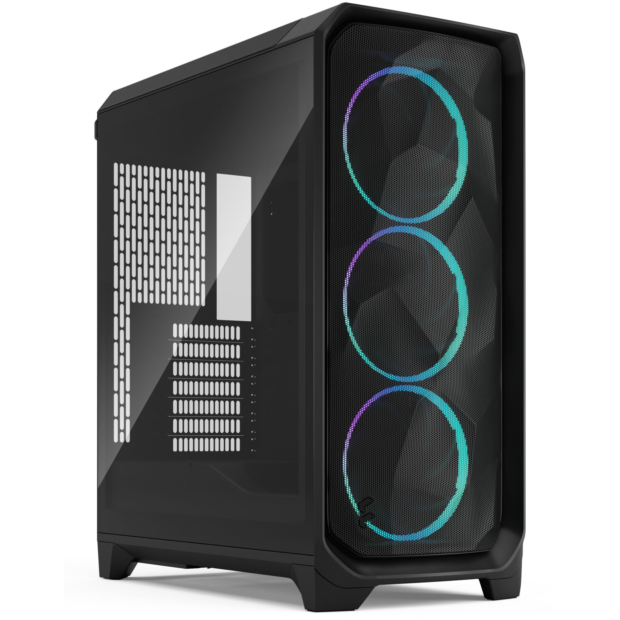 Kućište za računalo FRACTAL DESIGN Meshify 3 Black RGB TG Light Tint (RGB, staklena stranica, crna boja)-1