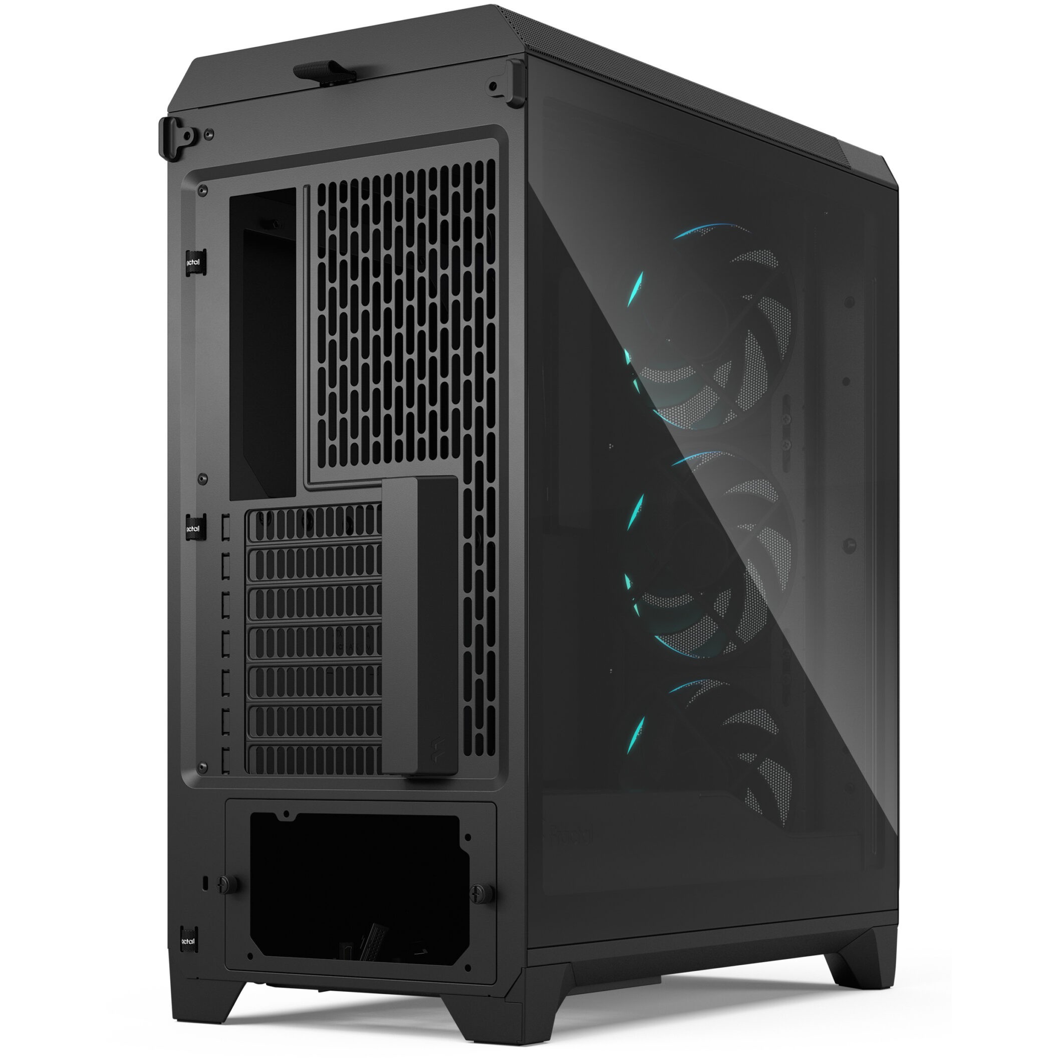 Kućište za računalo FRACTAL DESIGN Meshify 3 Black RGB TG Light Tint (RGB, staklena stranica, crna boja)-3