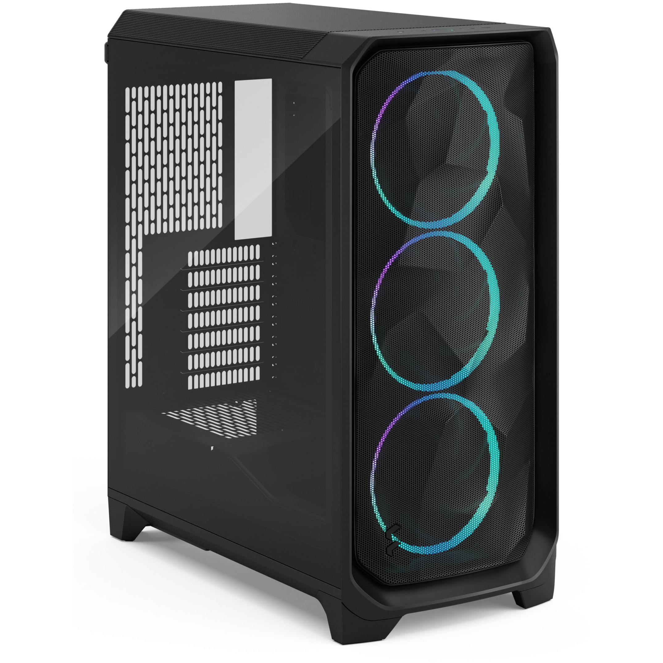 Kućište za računalo FRACTAL DESIGN Meshify 3 Black RGB TG Light Tint (RGB, staklena stranica, crna boja)-7