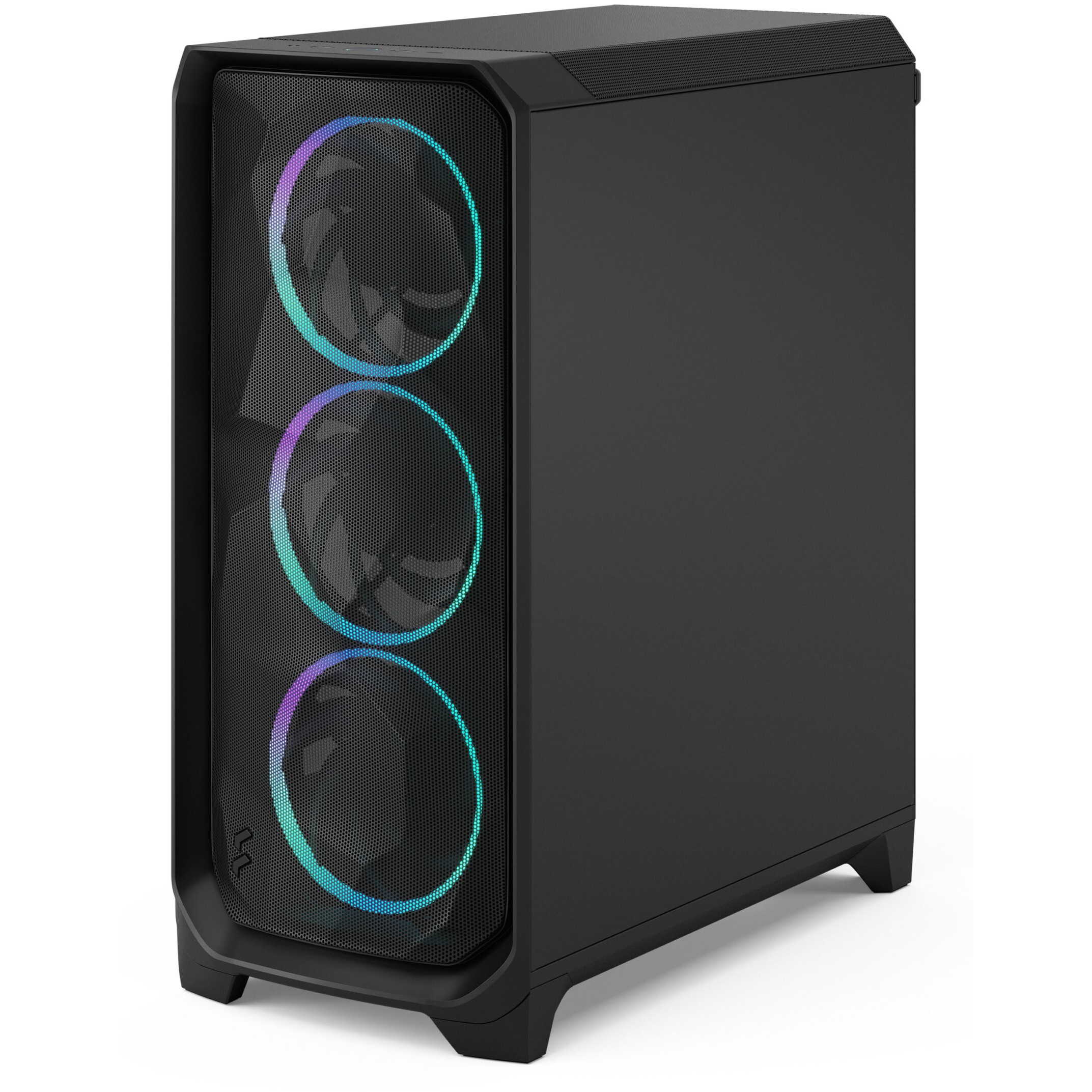 Kućište za računalo FRACTAL DESIGN Meshify 3 Black RGB TG Light Tint (RGB, staklena stranica, crna boja)-8