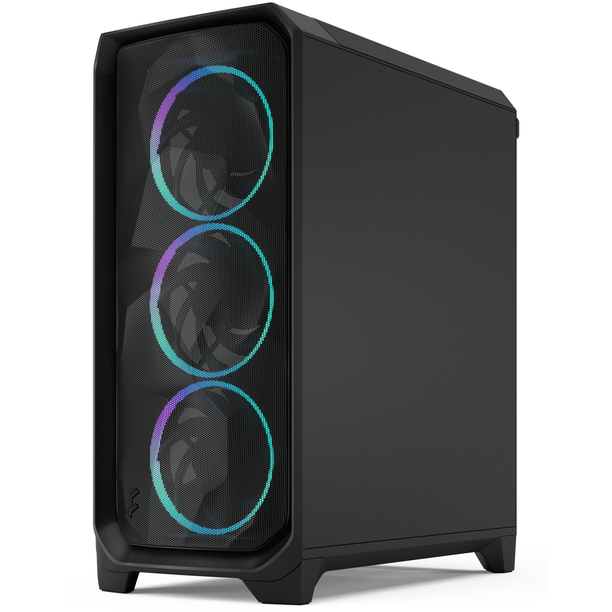 Kućište za računalo FRACTAL DESIGN Meshify 3 Black RGB TG Light Tint (RGB, staklena stranica, crna boja)-9