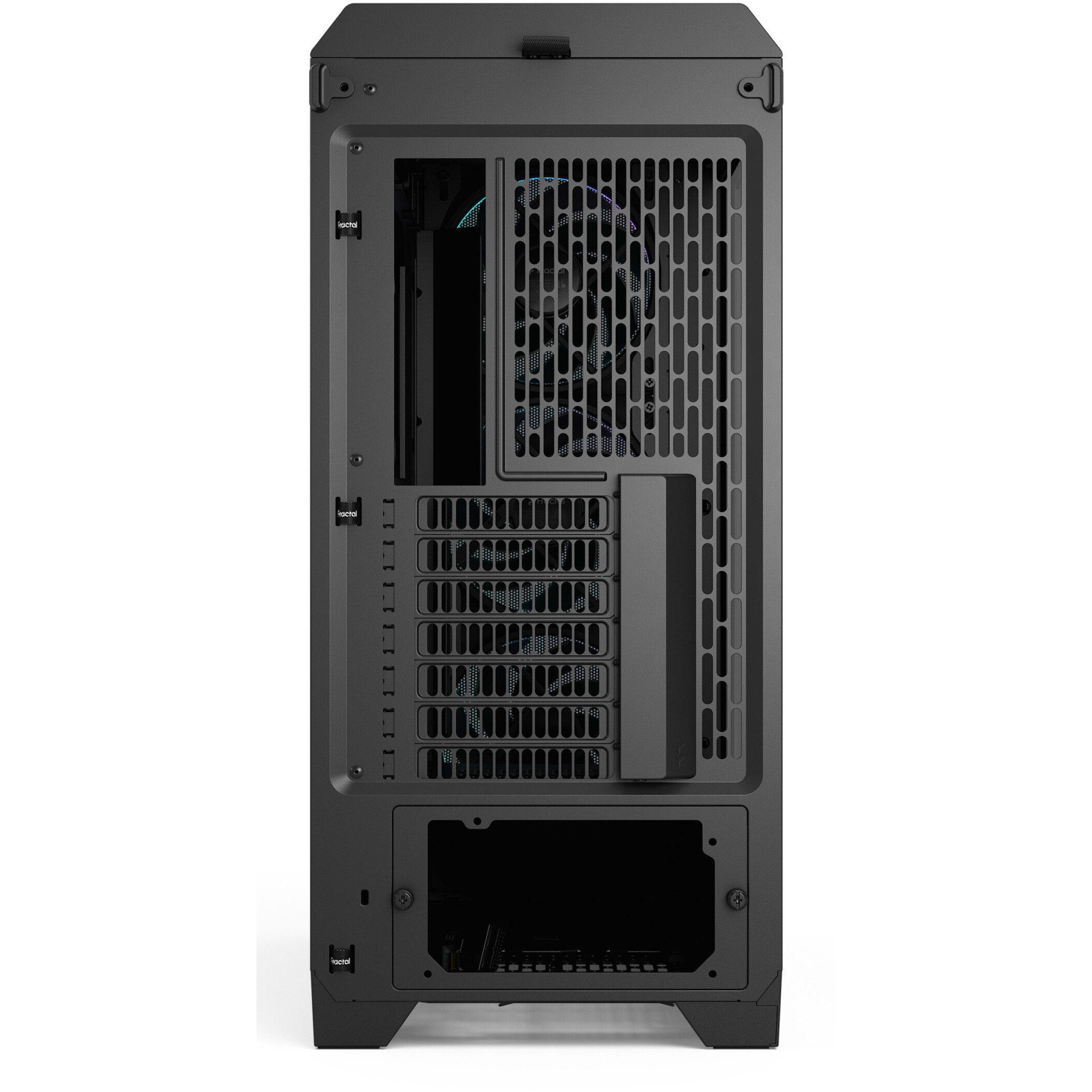Kućište za računalo FRACTAL DESIGN Meshify 3 Black RGB TG Light Tint (RGB, staklena stranica, crna boja)-11