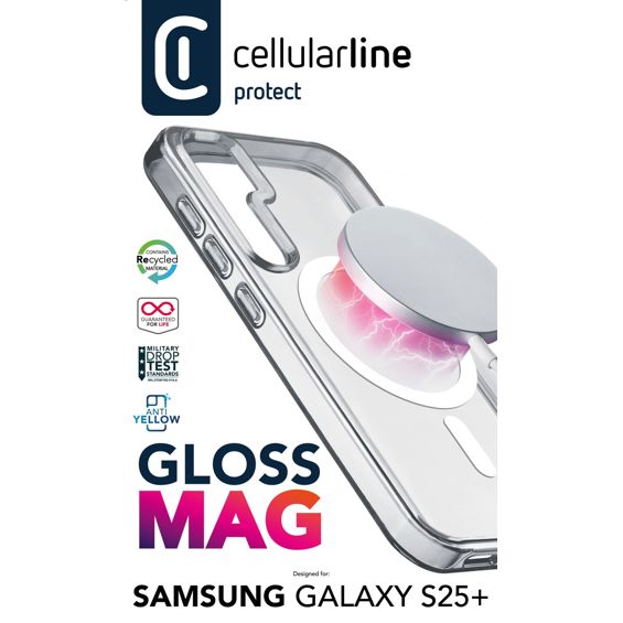 Zaštitna Maska CELLULARLINE, Gloss Mag, Samsung Galaxy S25+, Prozirna-2