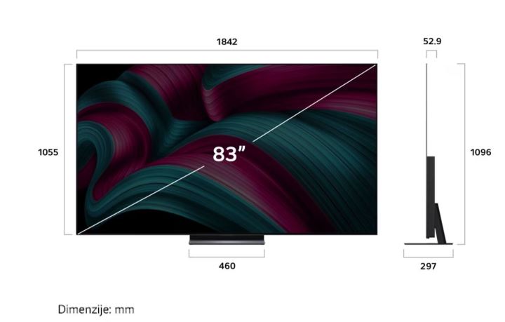 TV LG OLED83C51LA OLED evo AI (210cm, 4K UHD, OLED, Smart TV, HDR10, DVB-T2/T/C/S2/S)-2