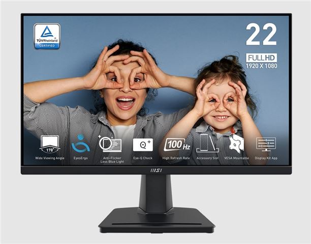 Monitor MSI PRO MP225V FHD VA 21,45" 100Hz-0