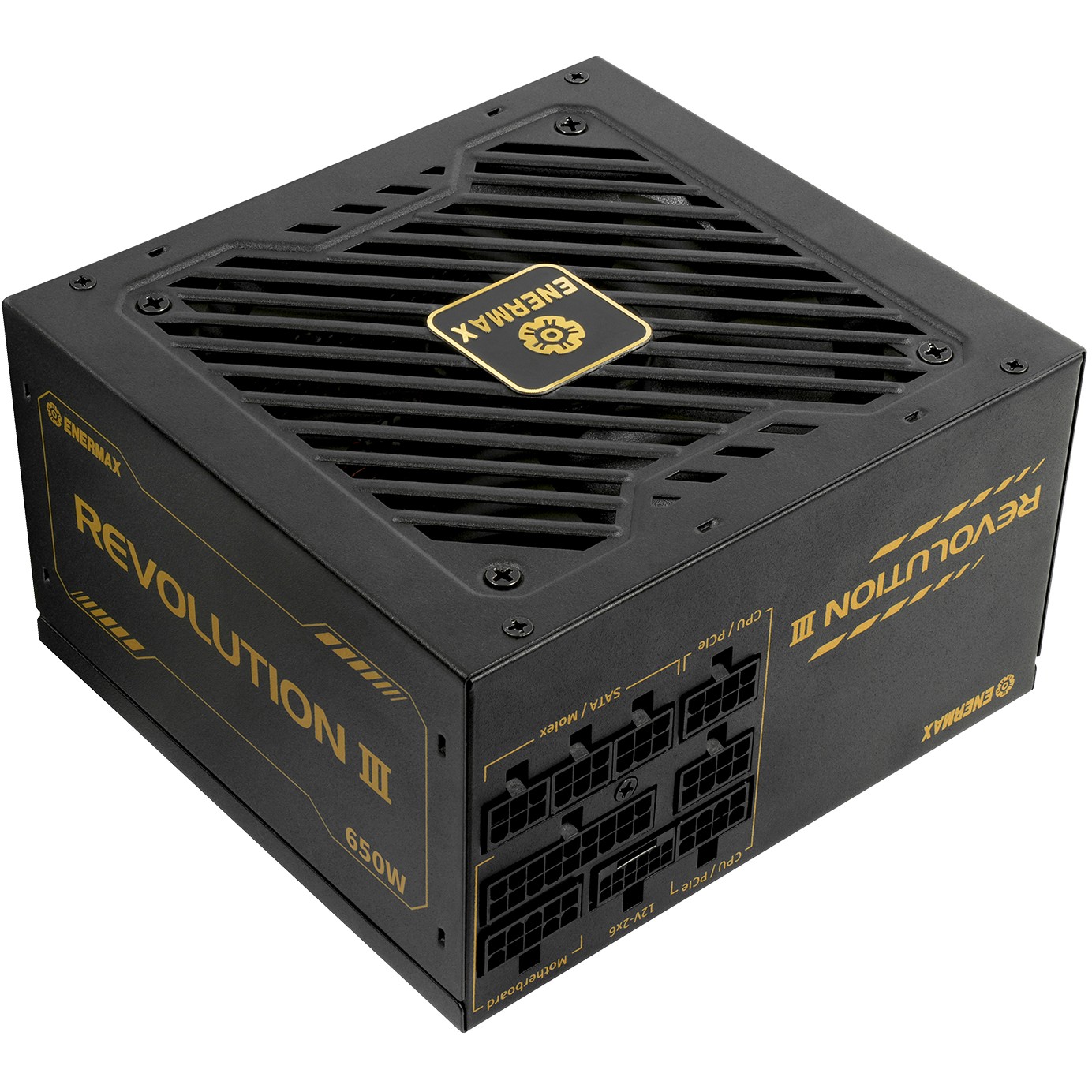 Napajanje ENERMAX Revolution III 650W (ATX 3.1, 80+ GOLD, modularno, 2×PCIe, 6×SATA, 120mm ventilator)-1