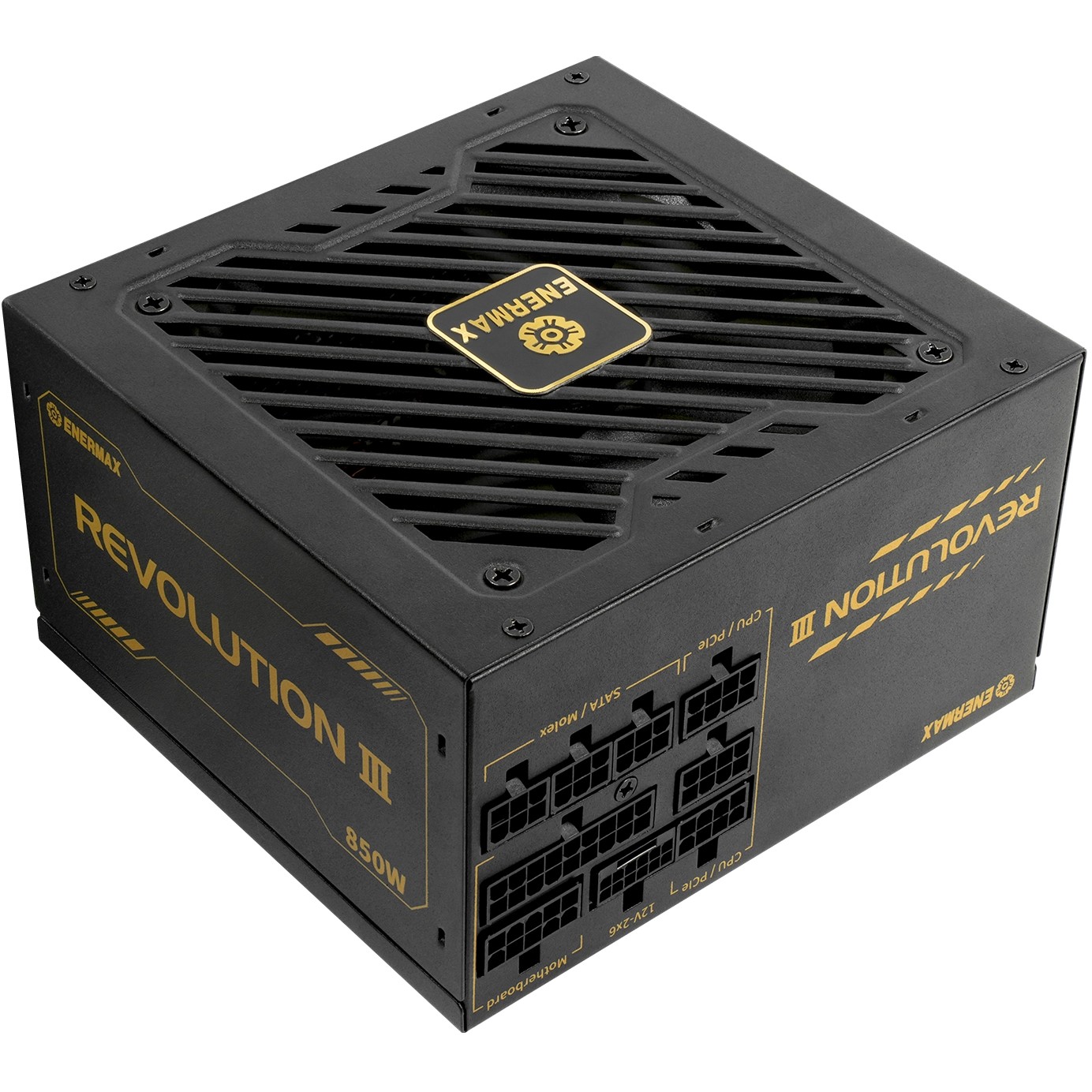 Napajanje ENERMAX 850W Revolution III (ATX 3.1, 80+ GOLD, modularno, 3×PCIe, 9×SATA, 120mm ventilator)-1