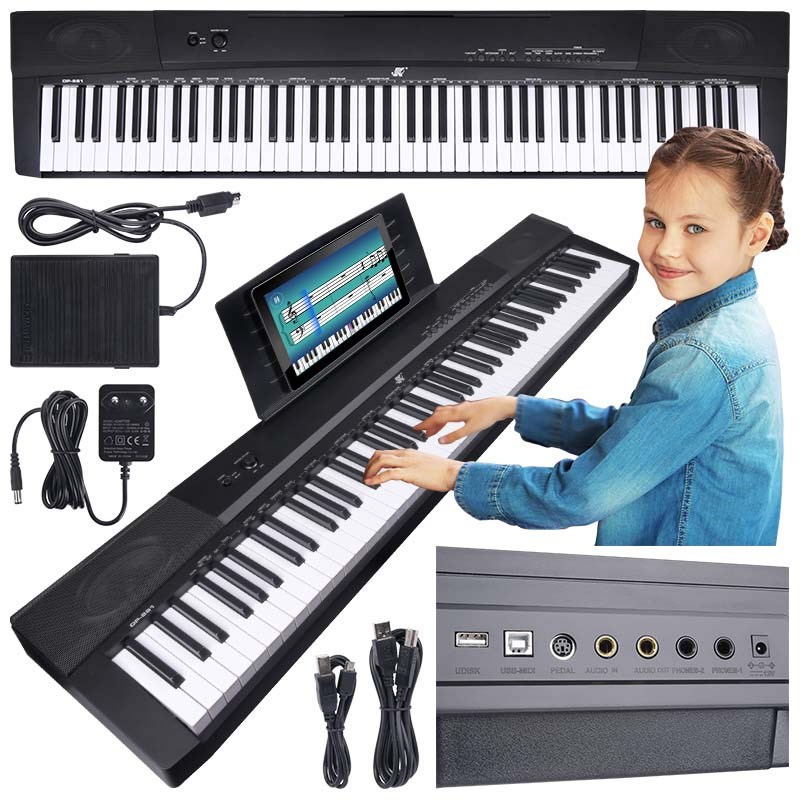 Digitalni pianino M-KEY DP-881 (88 otežanih tipki), crna boja-0