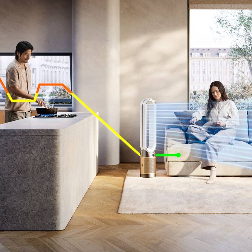 Pročišćivač zraka i ventilator DYSON Purifier Cool TP12 PC2 De-Nox, White/Gold (546519)-2