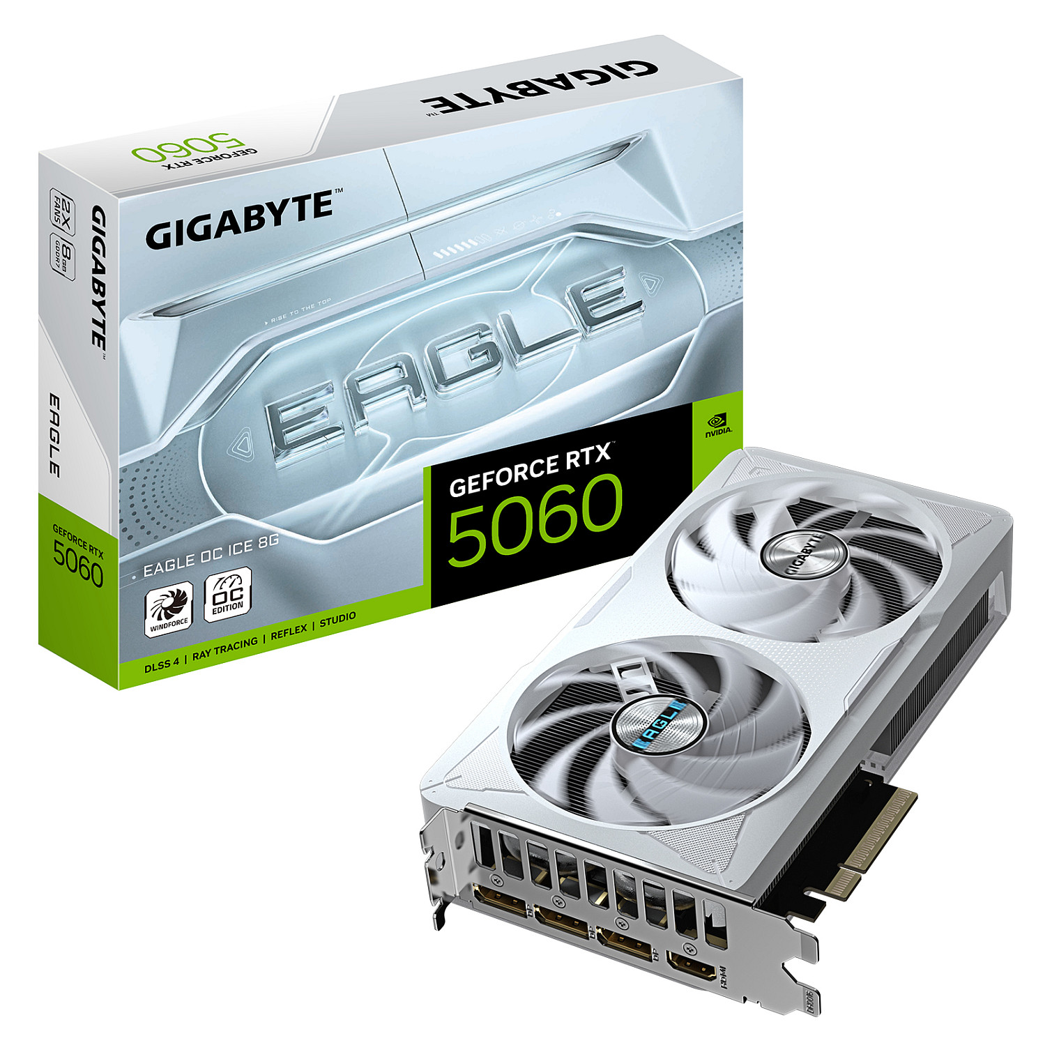 Grafička kartica GIGABYTE GeForce RTX 5060 EAC OC ICE 8G (8GB GDDR7, PCI-E 5.0, HDMI 2.1B, DirectX 12, OpenGL 4.6)-16