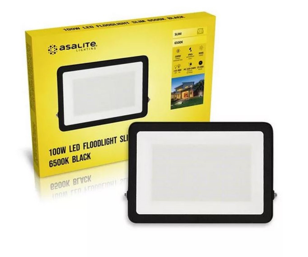 Reflektor ASALITE LED Floodlight Slim 100W 6500K (9000 lumena, IP65, životni vijek do 25,000 sati)-2