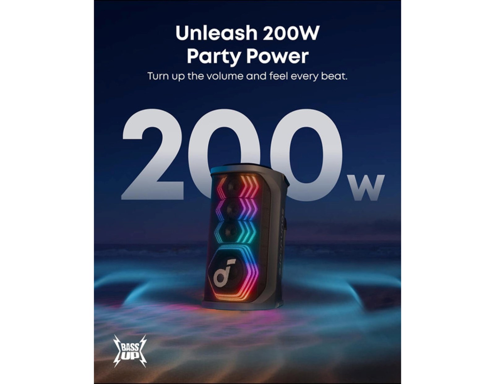 Party zvučnik ANKER Soundcore Rave 3S crni (200W, Bluetooth, IPX4, 12h, AI Karaoke)-2