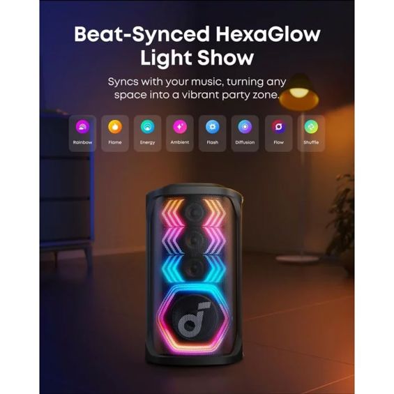 Party zvučnik ANKER Soundcore Rave 3S crni (200W, Bluetooth, IPX4, 12h, AI Karaoke)-15
