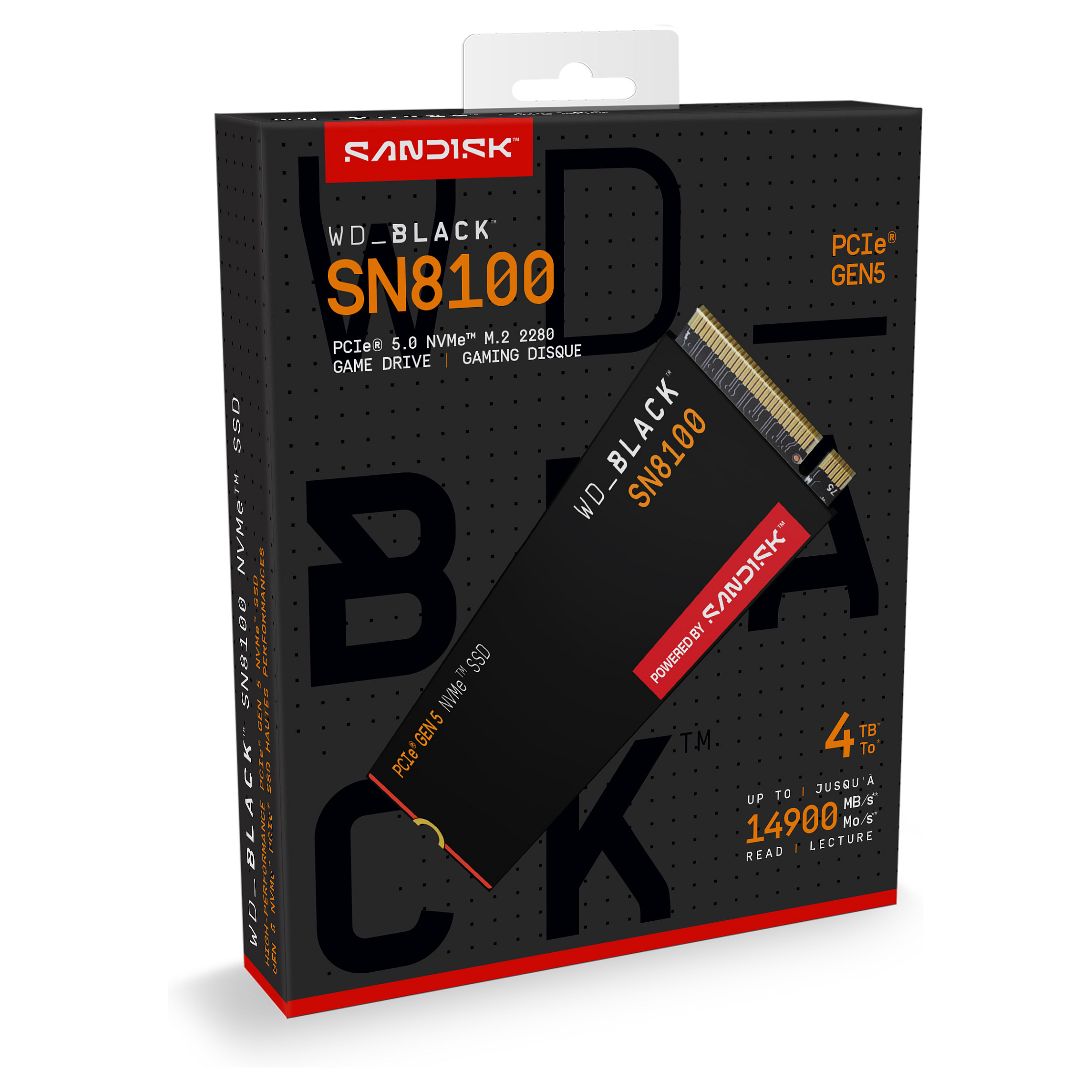 SSD WESTERN DIGITAL WD 4TB Black SN8100 M.2 2280 PCI-E 5.0 NVME 2.0-15
