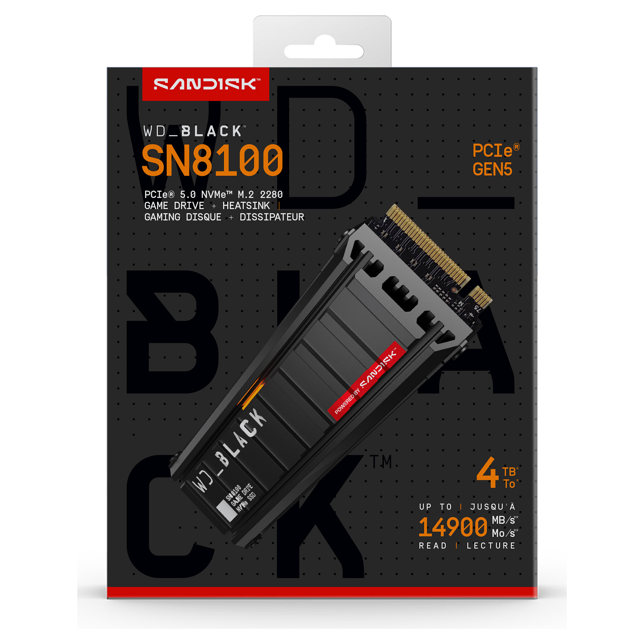 SSD WESTERN DIGITAL WD 4TB Black SN8100 M.2 2280 PCI-E 5.0 NVME 2.0-12