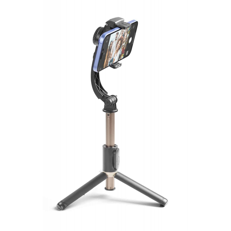 Selfie Stick stabilizator CELLULARLINE, Gimbal, Bluetooth, Black-1