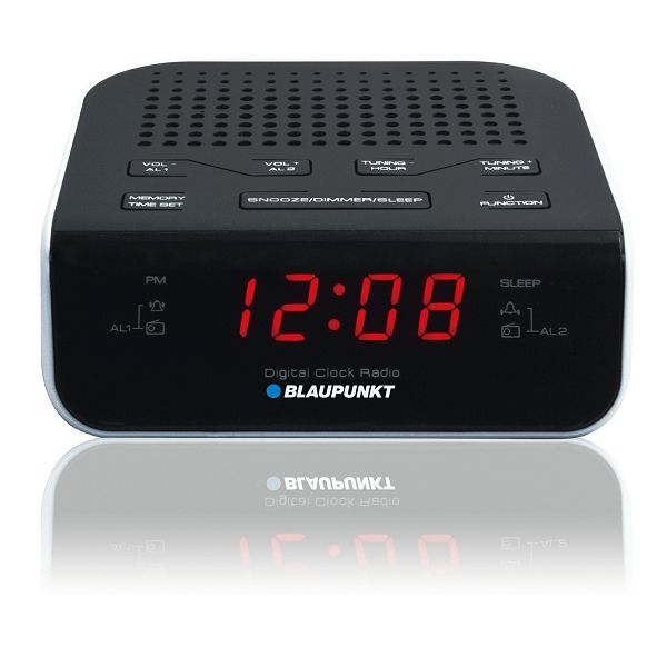 Radio alarm BLAUPUNKT CR5WH (FM radio, dvostruki alarm, crveni LCD zaslon, tri razine osvjetljenja, AC 230V~50Hz)
