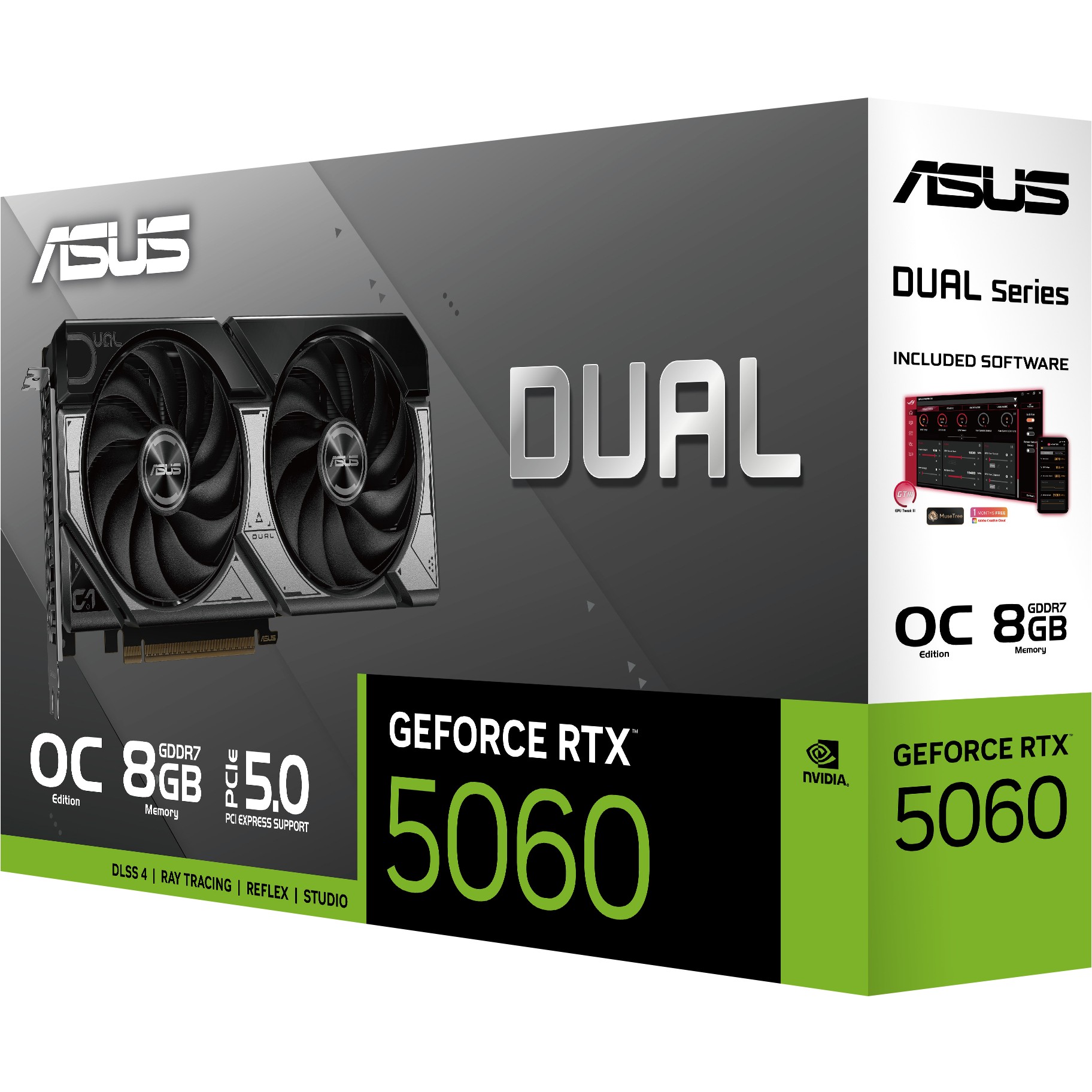Grafička kartica ASUS Dual GeForce RTX 5060 OC (8GB GDDR7, PCI-E 5.0, HDMI 2.1B, Directx 12 ultimate, Opengl 4.6)-12