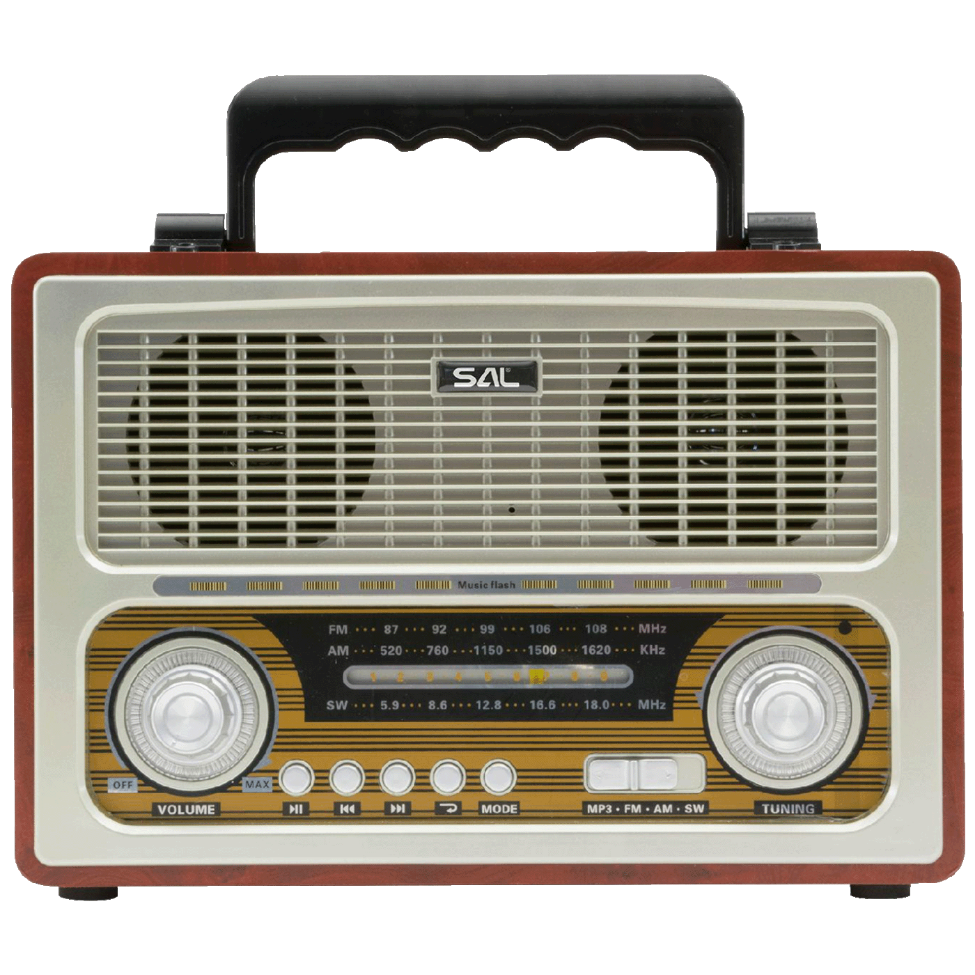 SAL Retro radio + BT bežični zvučnik, 4in1, FM, MP3, AUX - RRT3-1