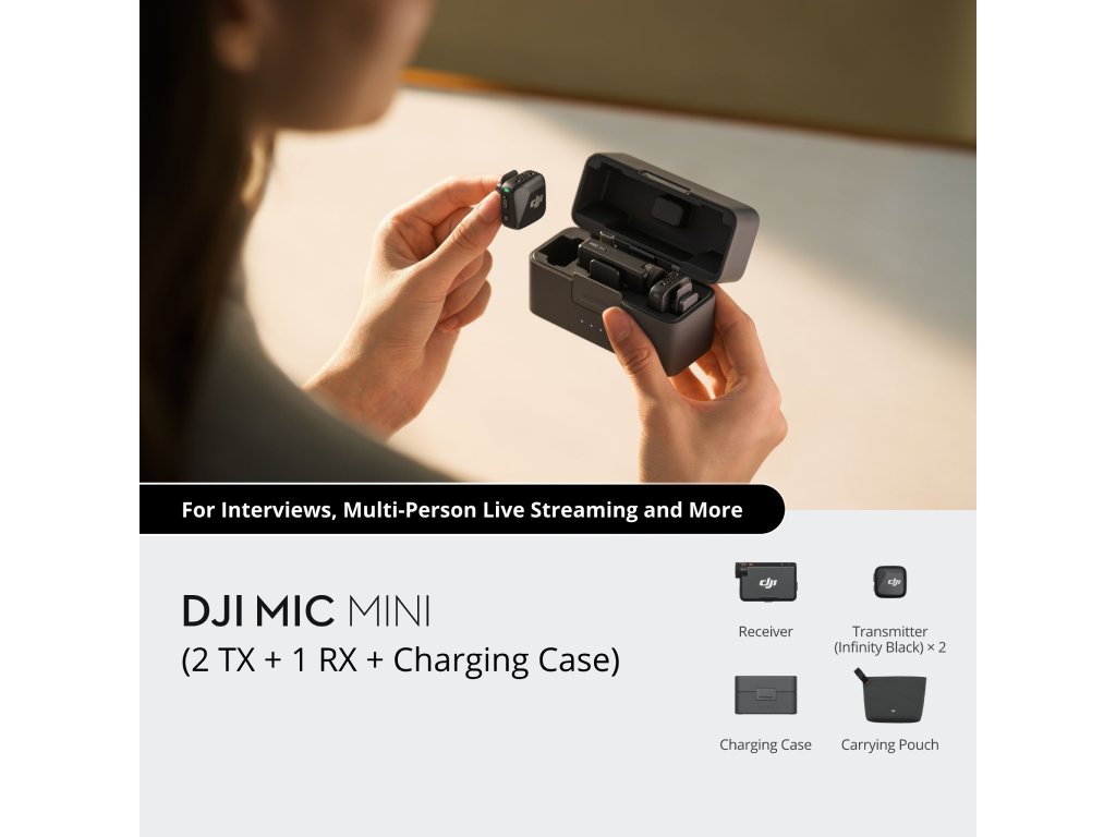 DJI Mic Mini (2 TX + 1 RX + Charging Case)-1