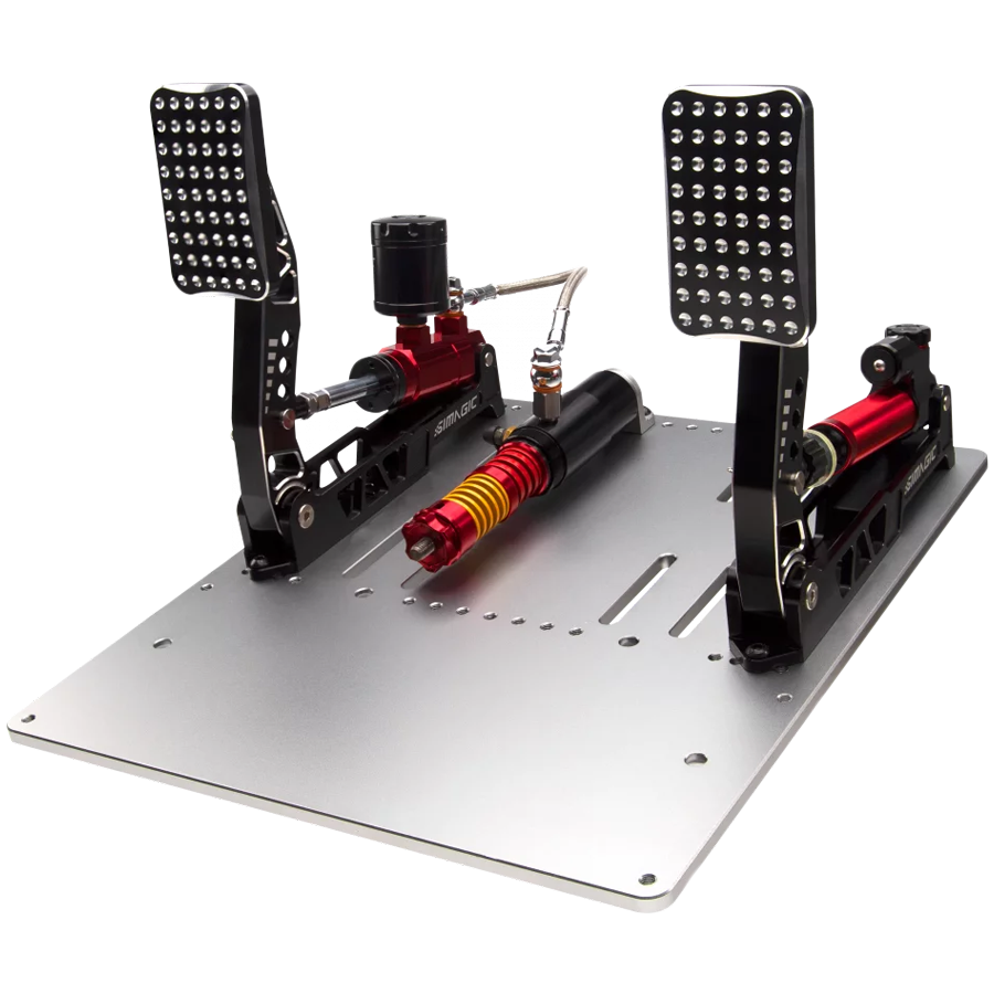 Set pedala za sim racing SIMAGIC P2000-S100RF (Crimson Edition, 100kg Loadcell)-0