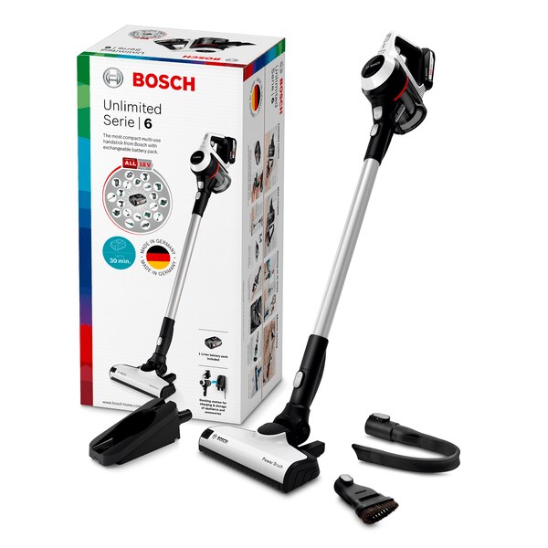 Bosch Serie 6 BCS61113 stick vacuum/electric broom 2-in-1 stick vacuum Battery Dry Bagless White-6