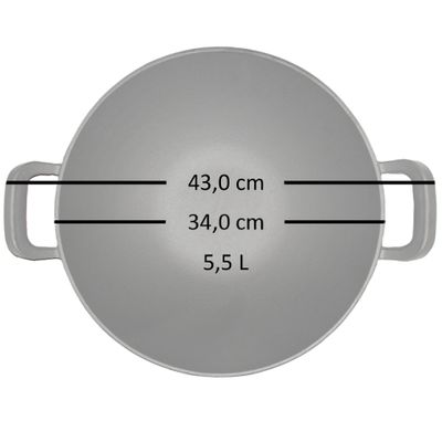 Wok tava FIREROCKET od lijevanog željeza (34 cm)-3