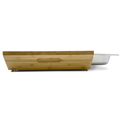 Daska za rezanje FIREROCKET bambus s posudom od nehrđajućeg čelika (45 x 30 cm)-3