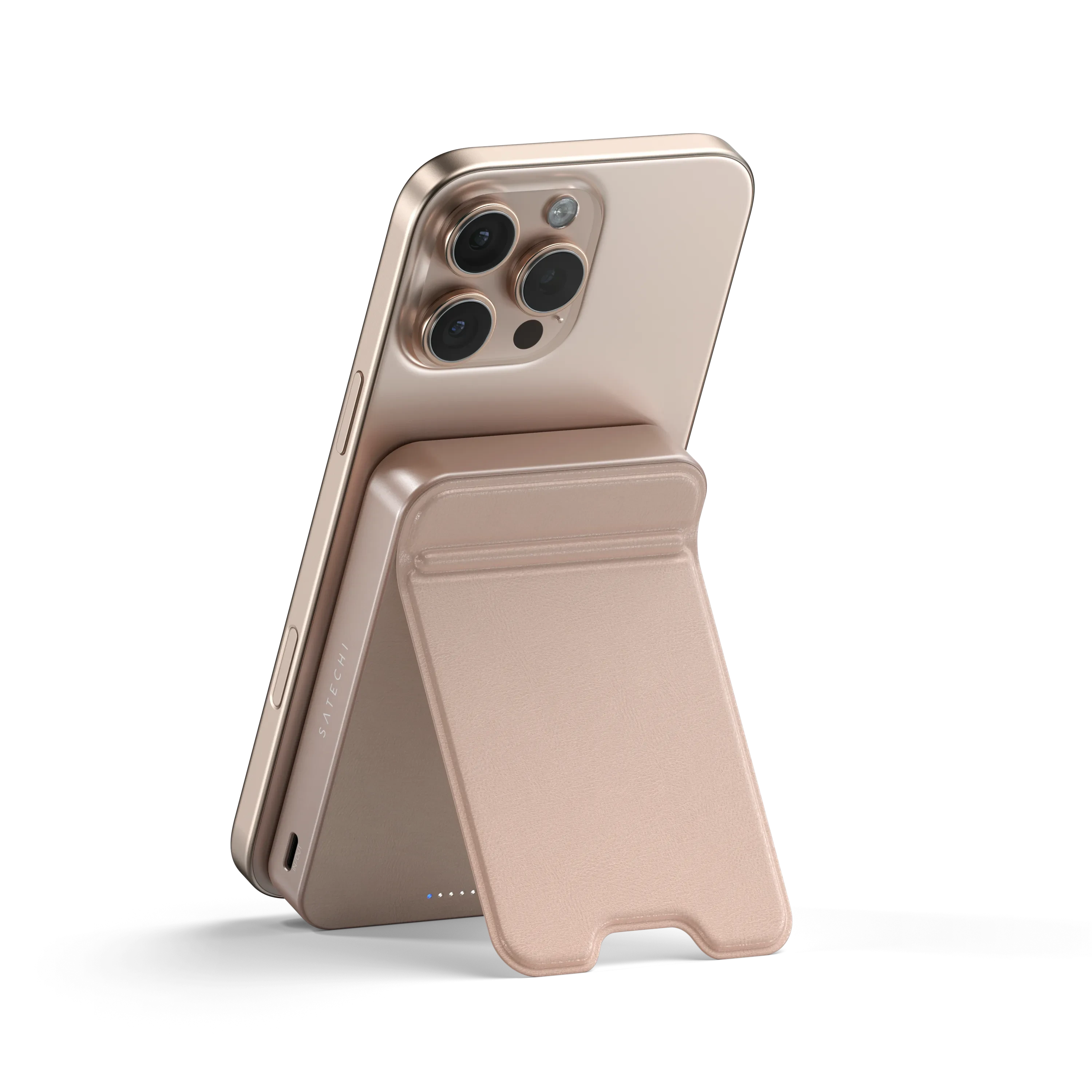 Power Bank SATECHI Qi2 10K Magnetic with Stand - Desert Rose-1
