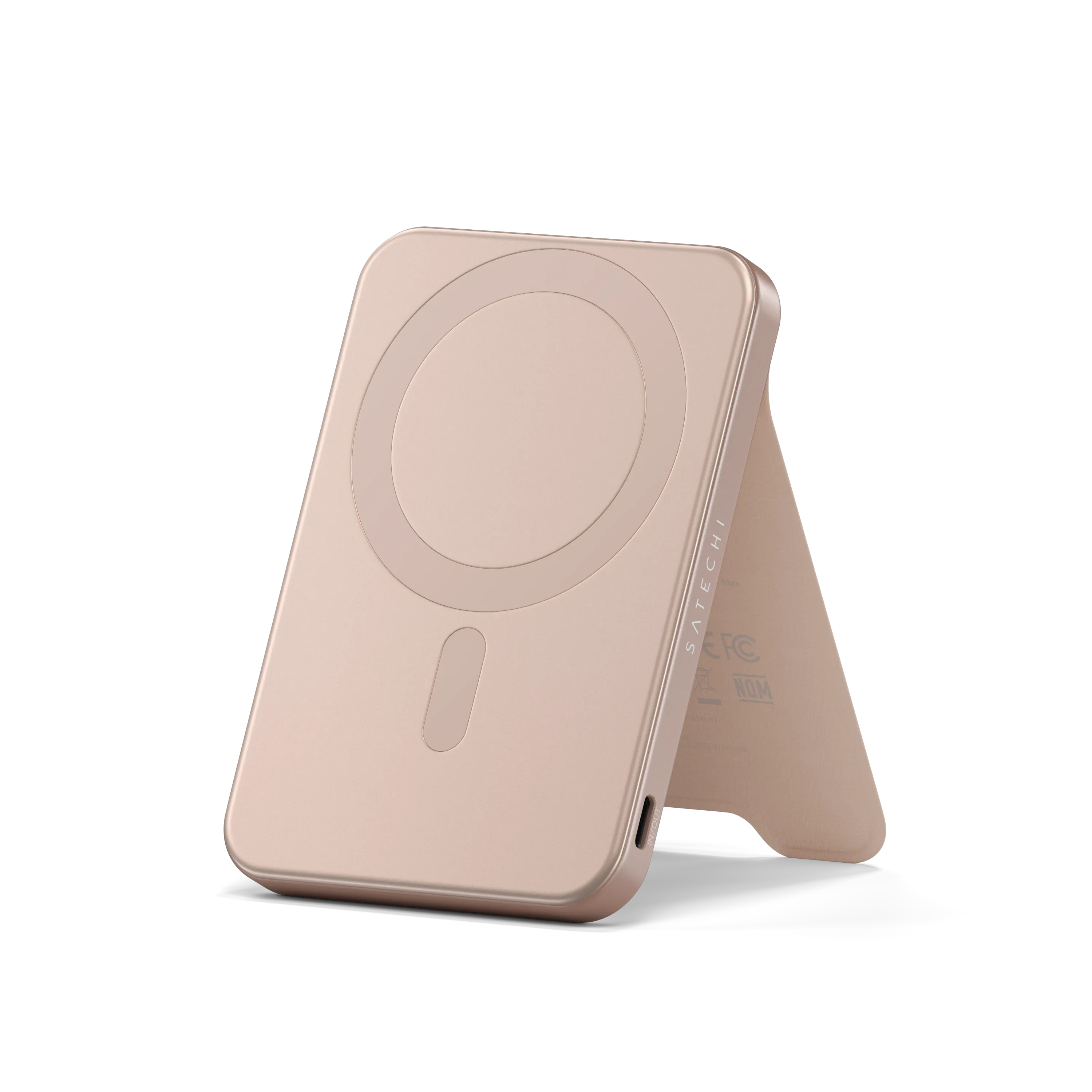 Power Bank SATECHI Qi2 5K Magnetic with Stand - Desert Rose-0