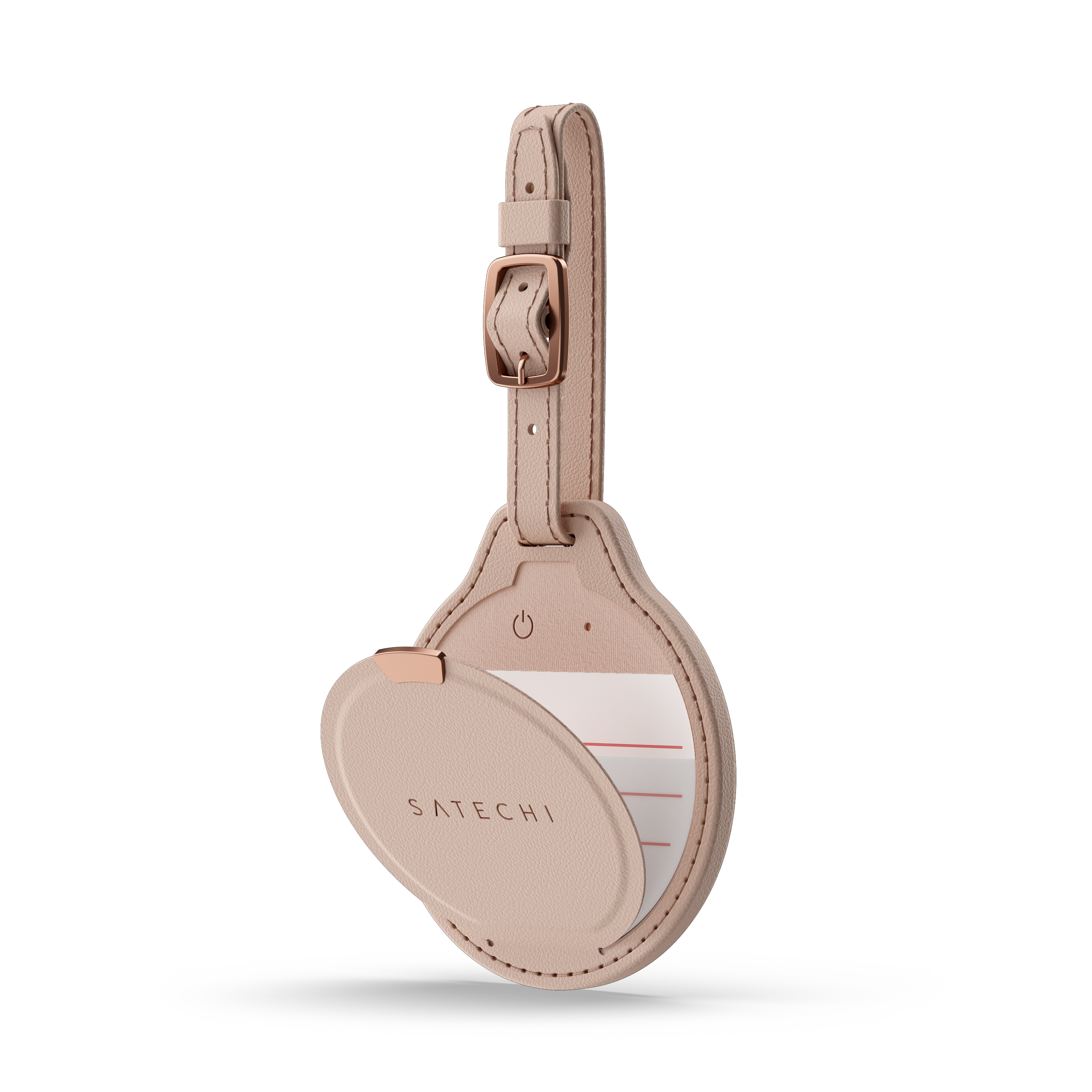 Oznaka za prtljagu SATECHI Vegan-Leather FindAll - Desert Rose-0