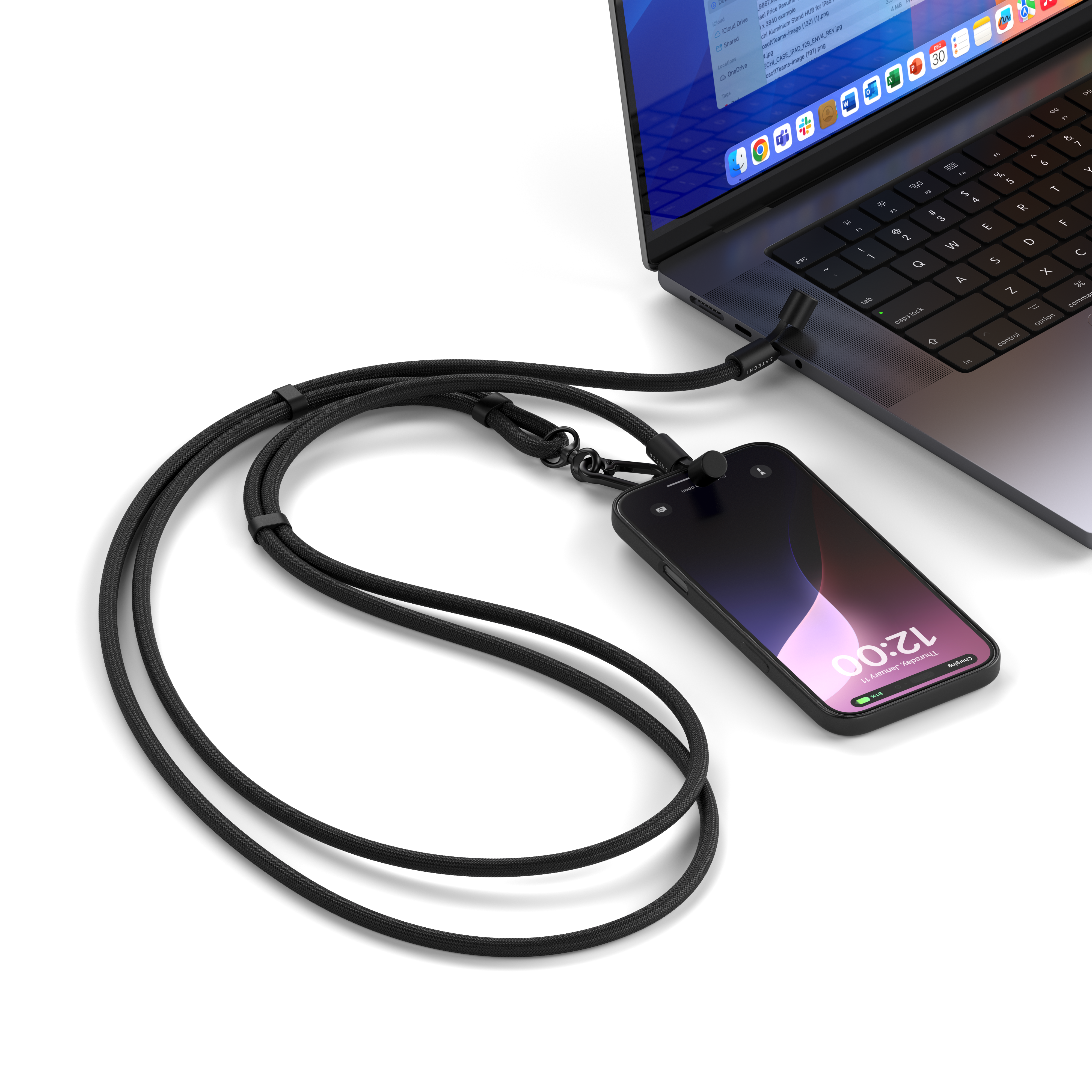 Lanac za vrat SATECHI OntheGo Crossbody - Crni-6