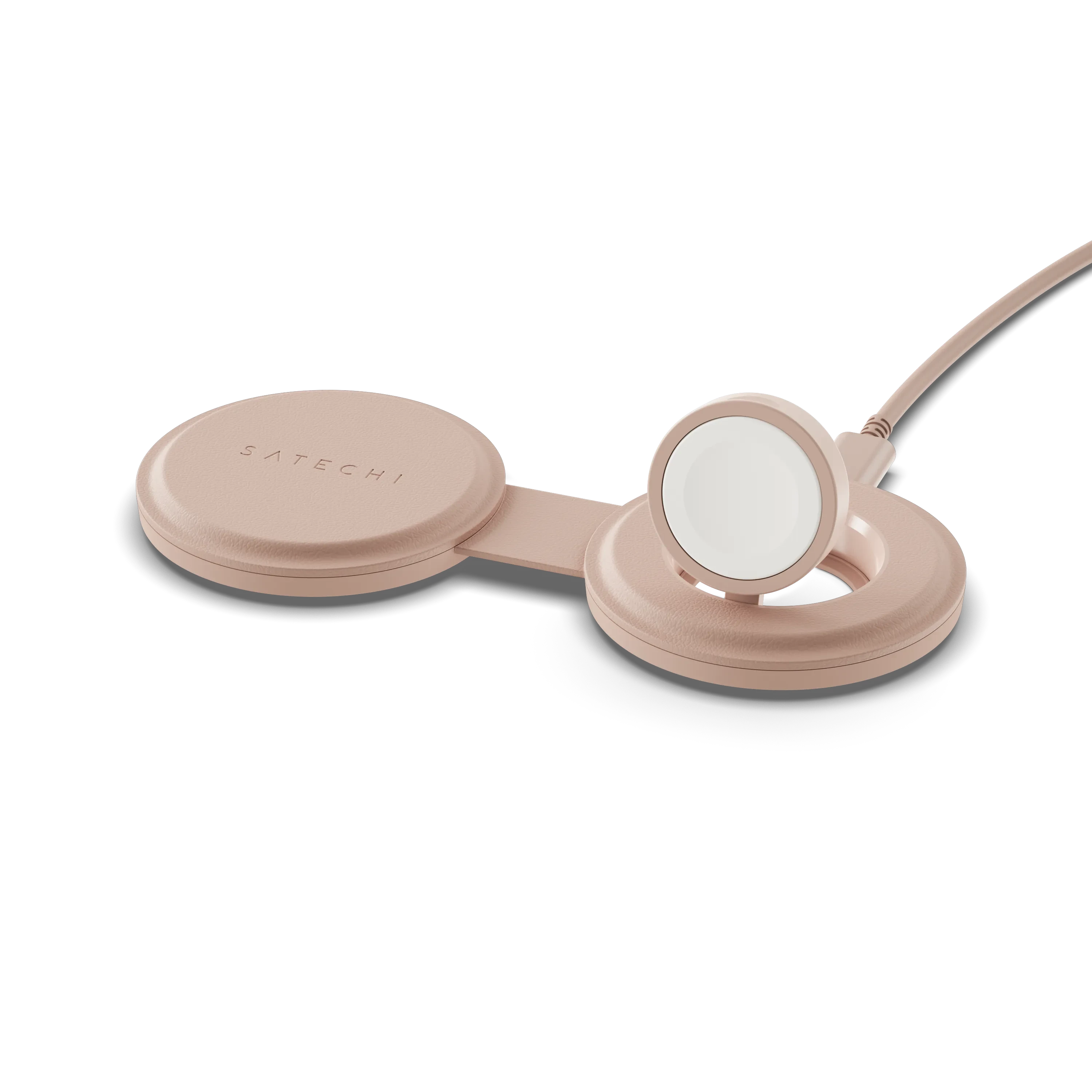 Bežični punjač SATECHI OntheGo 2-in-1 - Desert Rose-1