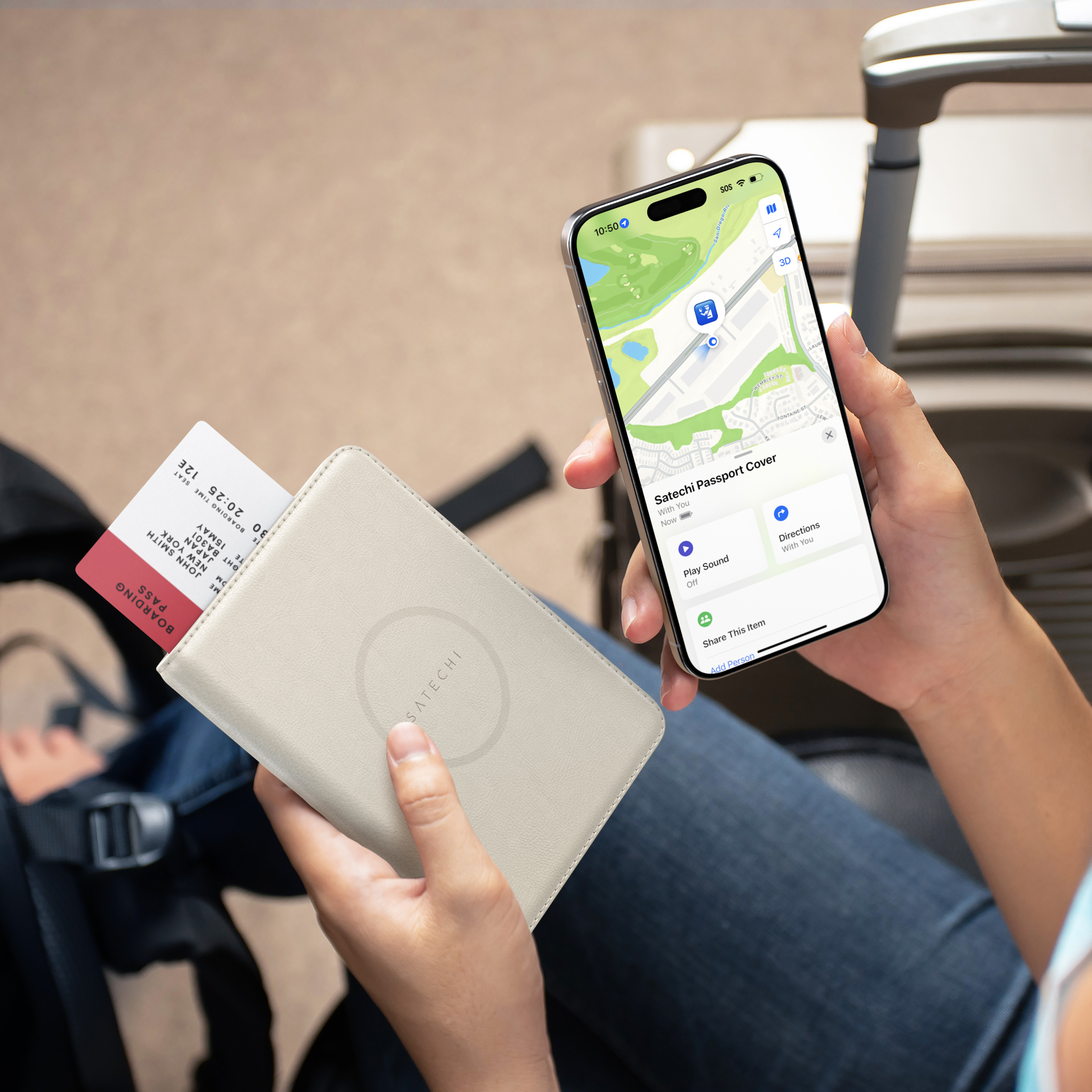 Putna torbica SATECHI Vegan-Leather FindAll Passport Cover - Sand-2