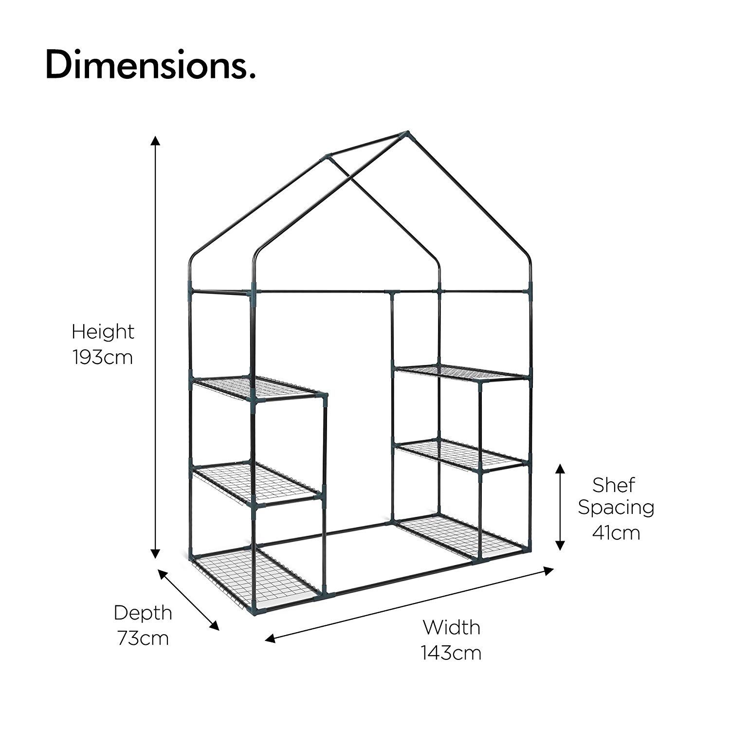 Plastenik VONHAUS (193 x 73 x 143cm)-3