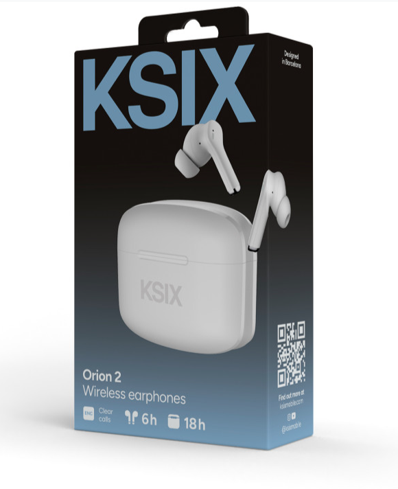 Slušalice bežične KSIX Orion2, ENC, 6+15h autonomije, kontrola na dodir, bijele-4