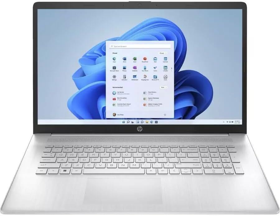 Laptop HP 17-cp2035nm (17,3" IPS, FHD, AMD Ryzen 5 7520U, 16GB RAM, 512GB SSD, AMD Radeon, DOS, srebrna)-0