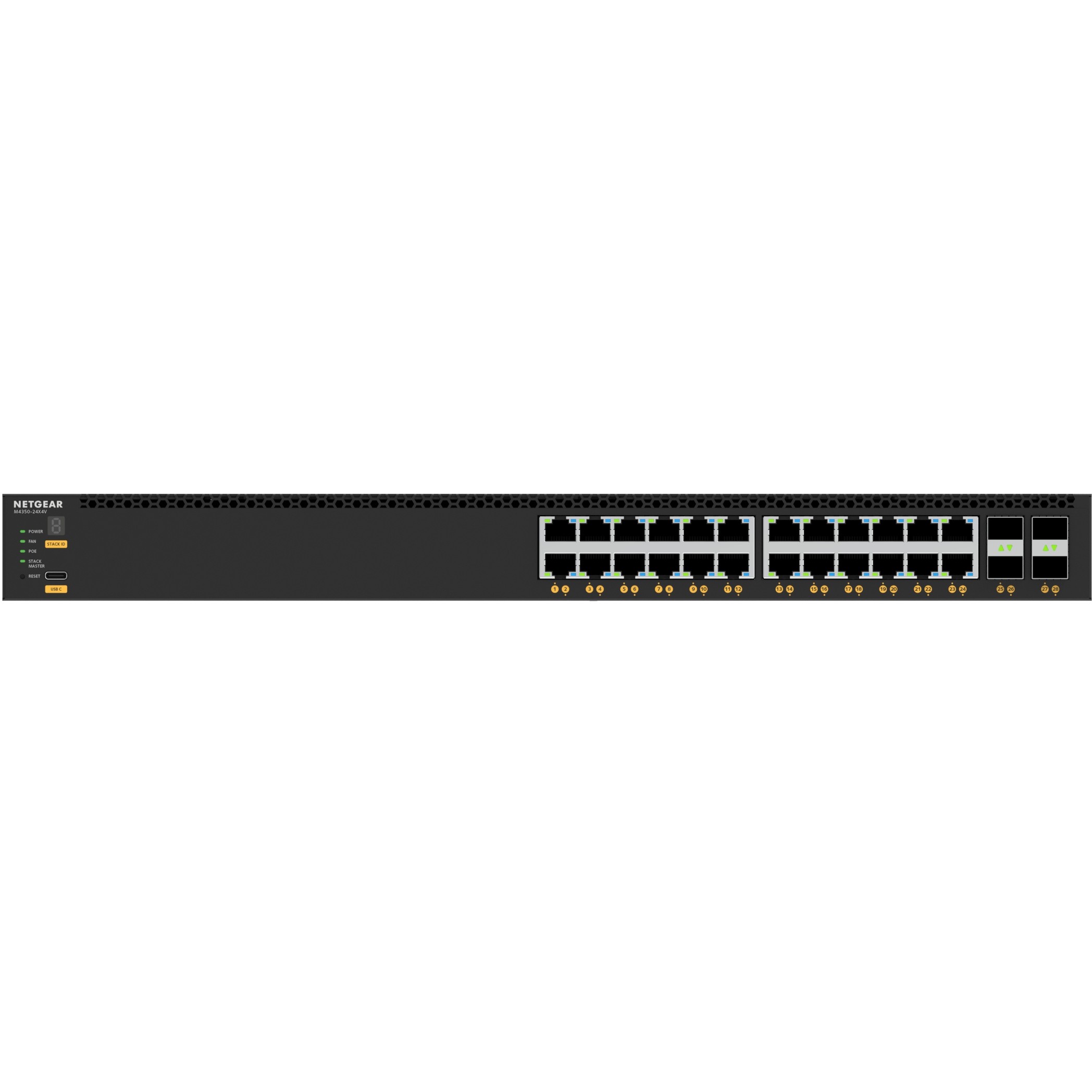 Prekidač NETGEAR M4350-24X4V (managed, 10G Ethernet, PoE, 1U, crna)-3