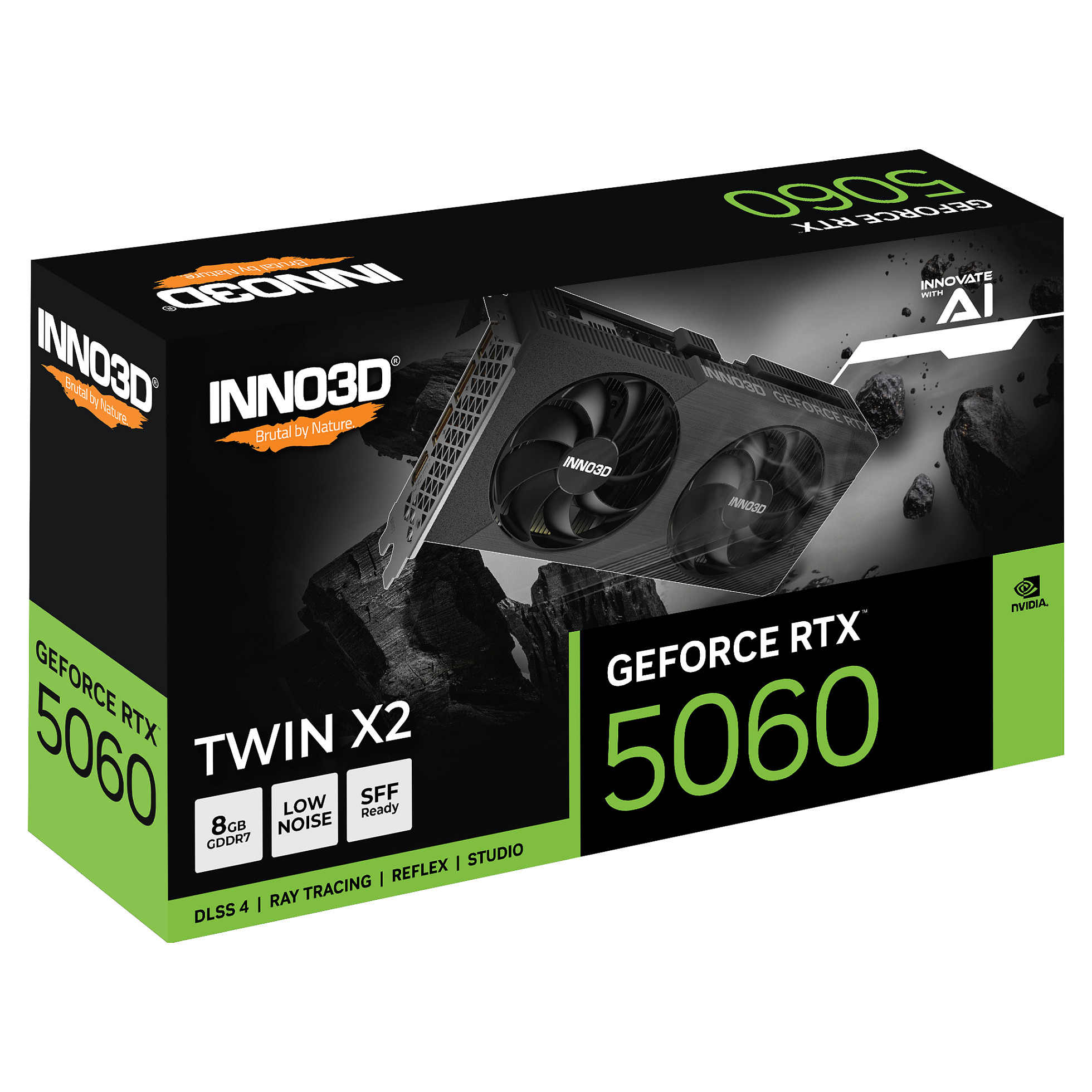 Grafička kartica INNO3D GeForce RTX 5060 Twin X2 (NVIDIA, 8 GB GDDR7)-1