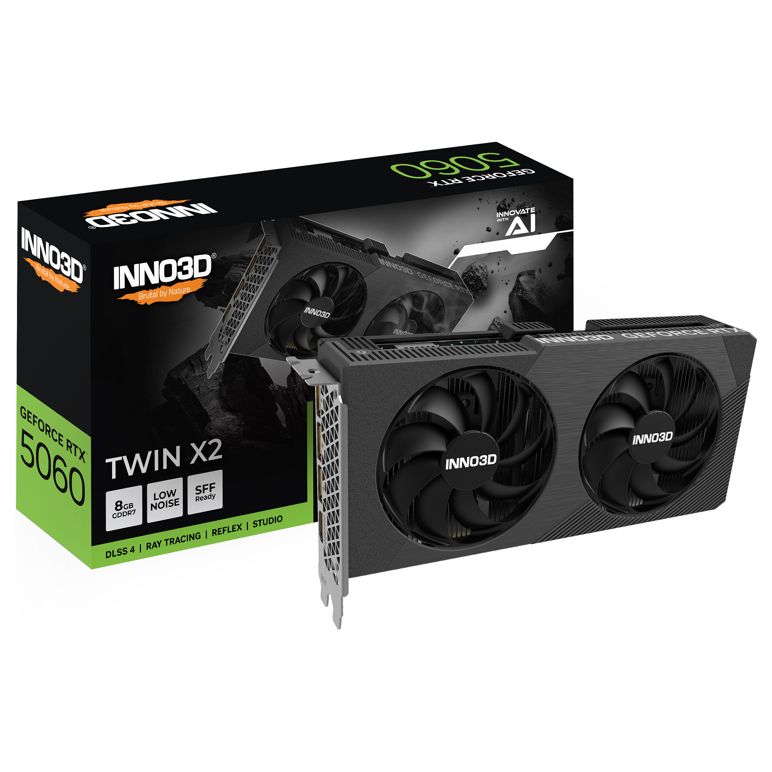 Grafička kartica INNO3D GeForce RTX 5060 Twin X2 (NVIDIA, 8 GB GDDR7)-2