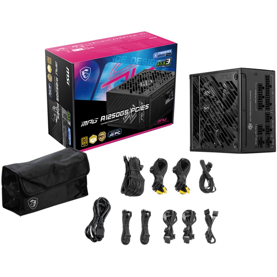 Napajanje MSI MPG A1250GS 1250W PCIE5 80+ Gold-3