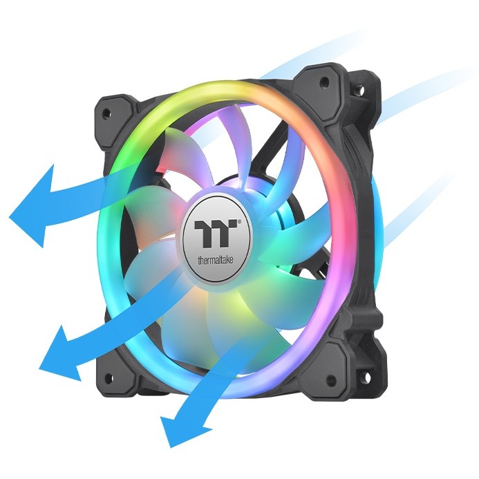 Ventilator za računalo THERMALTAKE SWAFAN 14 RGB 14 cm crna boja 3 kom.-2